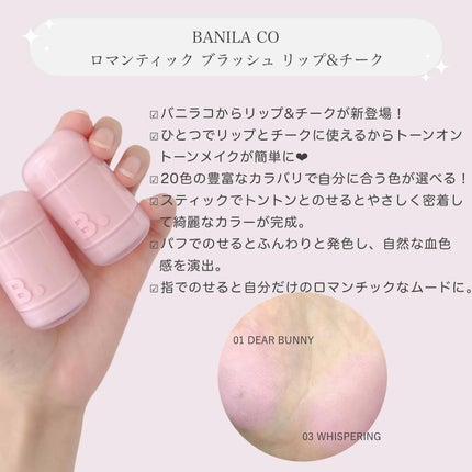 バニラコ ロマンティック ブラッシュ リップ&チーク/BANILA CO/口紅を使ったクチコミ(2枚目)