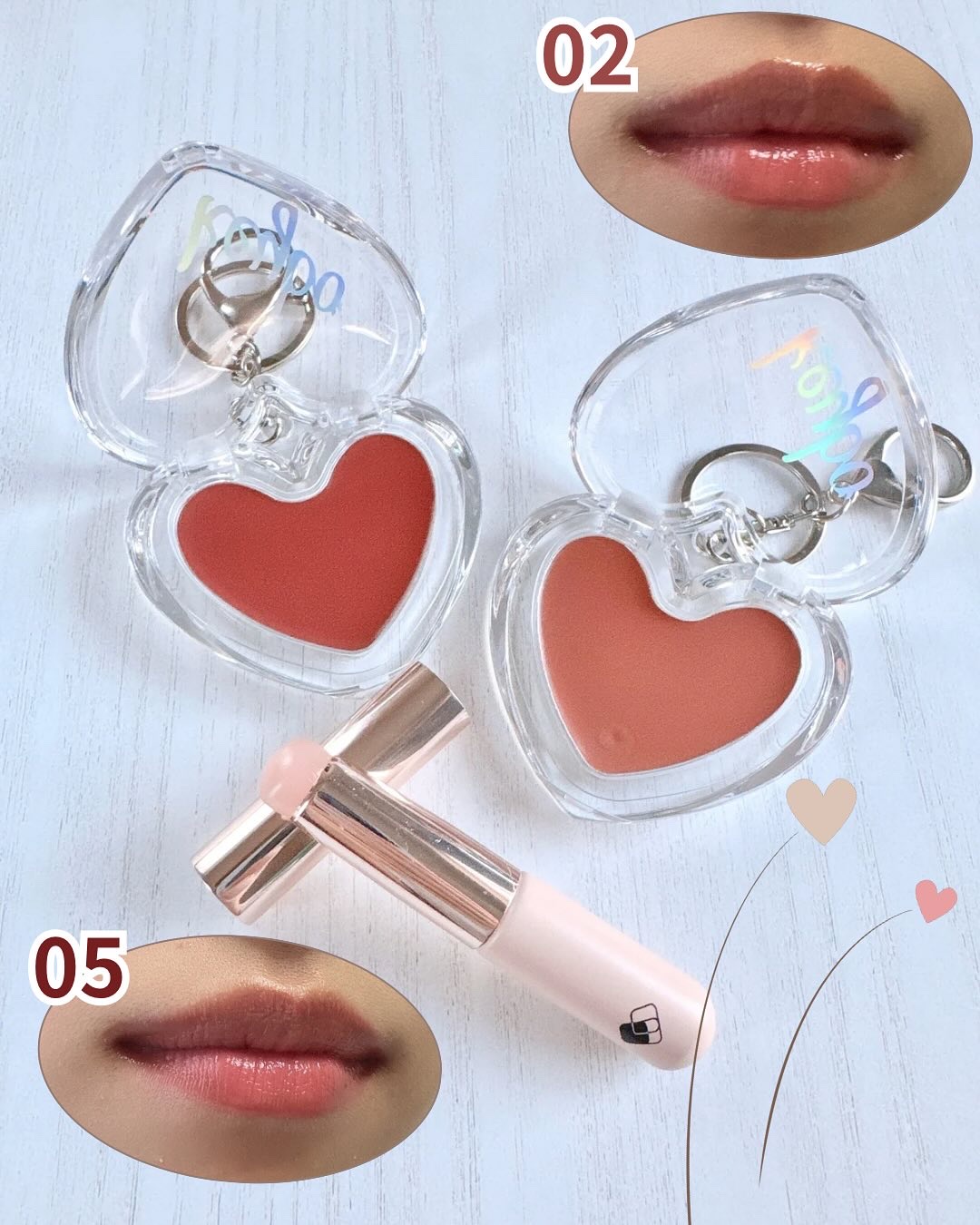 ハートキーリング リップ＆チーク/keybo/口紅を使ったクチコミ（3枚目）