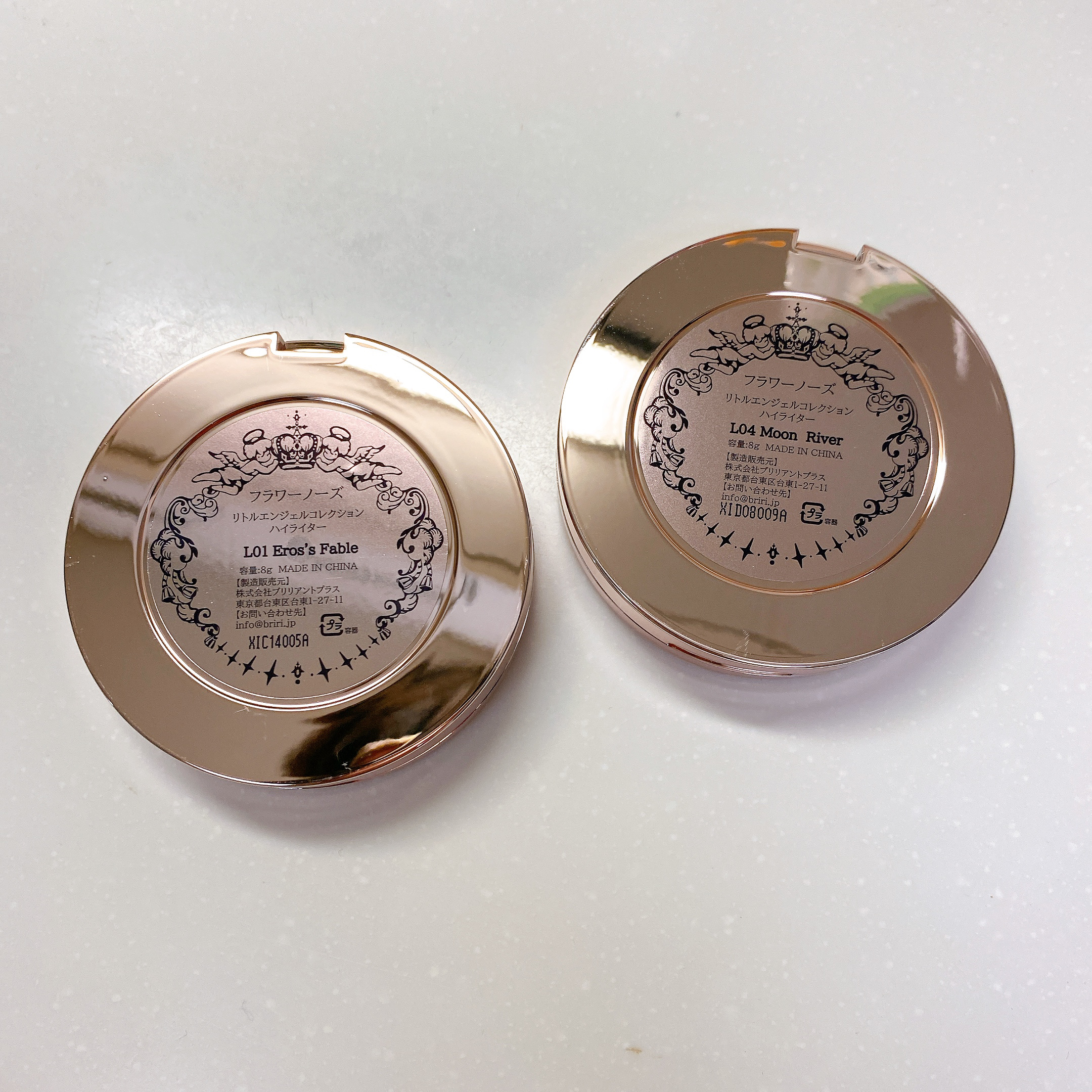 フラワーノーズ リトルエンジェルコレクション ハイライター L01 Eros's Fable (愛神寓言)/FlowerKnows/パウダーハイライトを使ったクチコミ（3枚目）