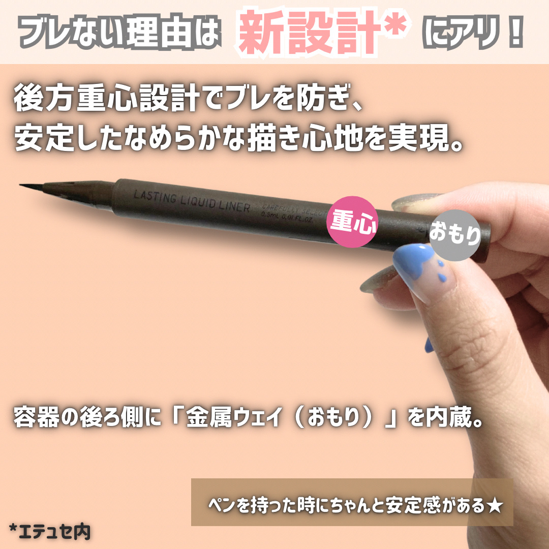 エテュセ ラスティング リキッドライナー/ettusais/リキッドアイライナーを使ったクチコミ（3枚目）