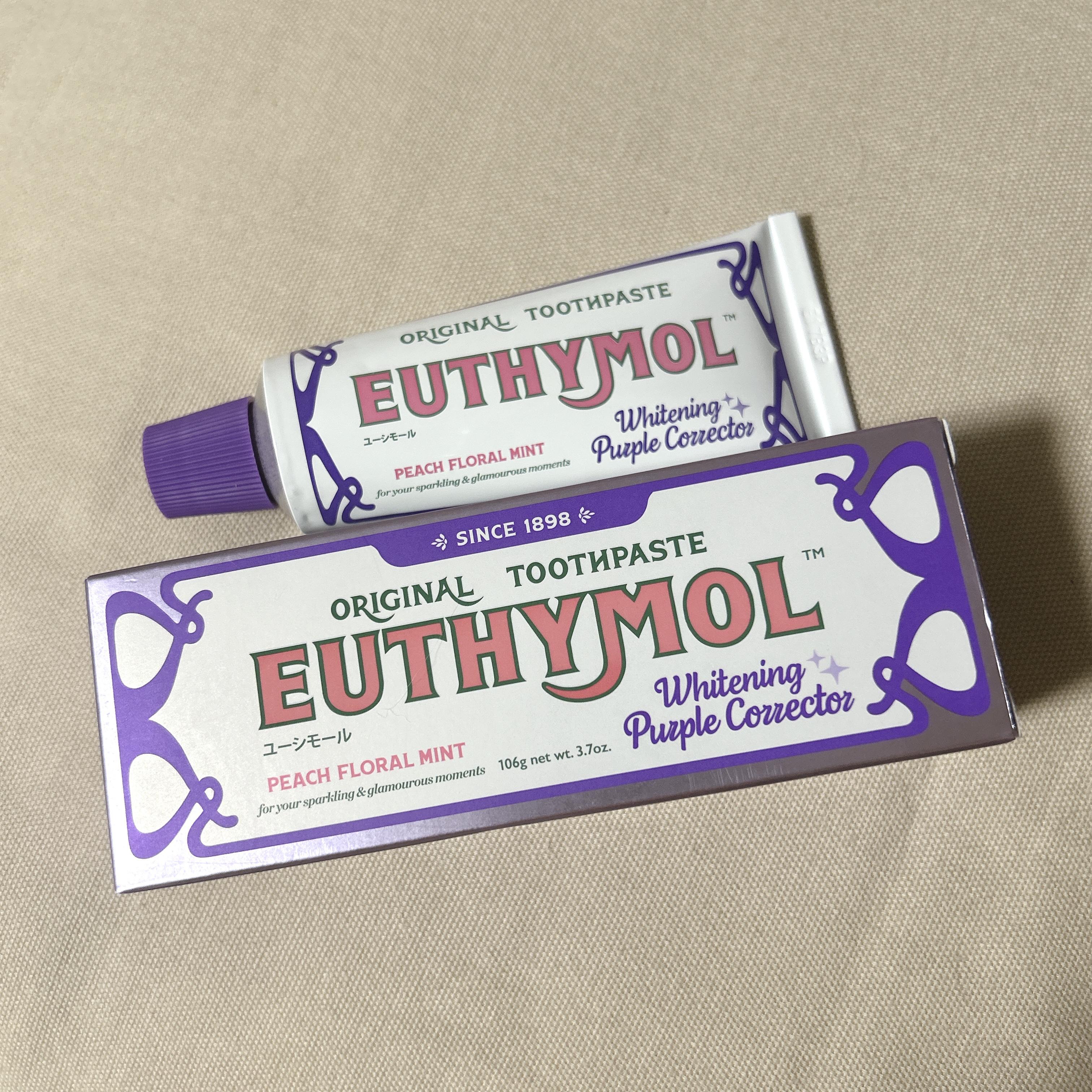 ホワイトパープル歯みがき ピーチフローラルミントの香り/EUTHYMOL/歯磨き粉を使ったクチコミ（1枚目）