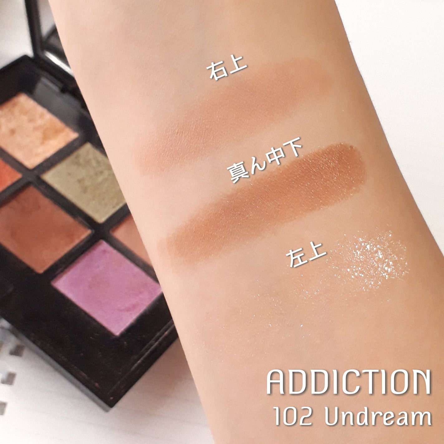 ホリデーアディクション アイシャドウパレット“アンノウンファミリア”/ADDICTION/アイシャドウパレットを使ったクチコミ(2枚目)
