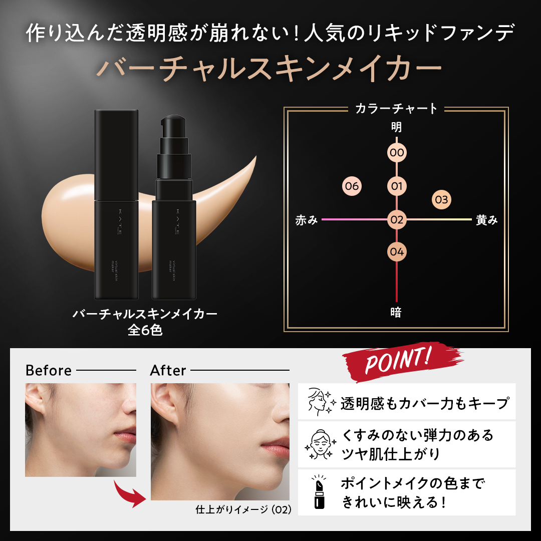 ケイト バーチャルスキンメイカー/KATE/リキッドファンデーションを使ったクチコミ（3枚目）