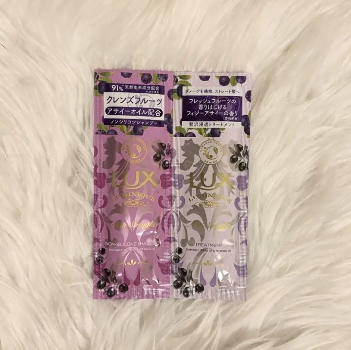 ルミニーク アサイーストレート シャンプー／トリートメント サシェ10g+10g/LUX/市販シャンプーを使ったクチコミ（1枚目）