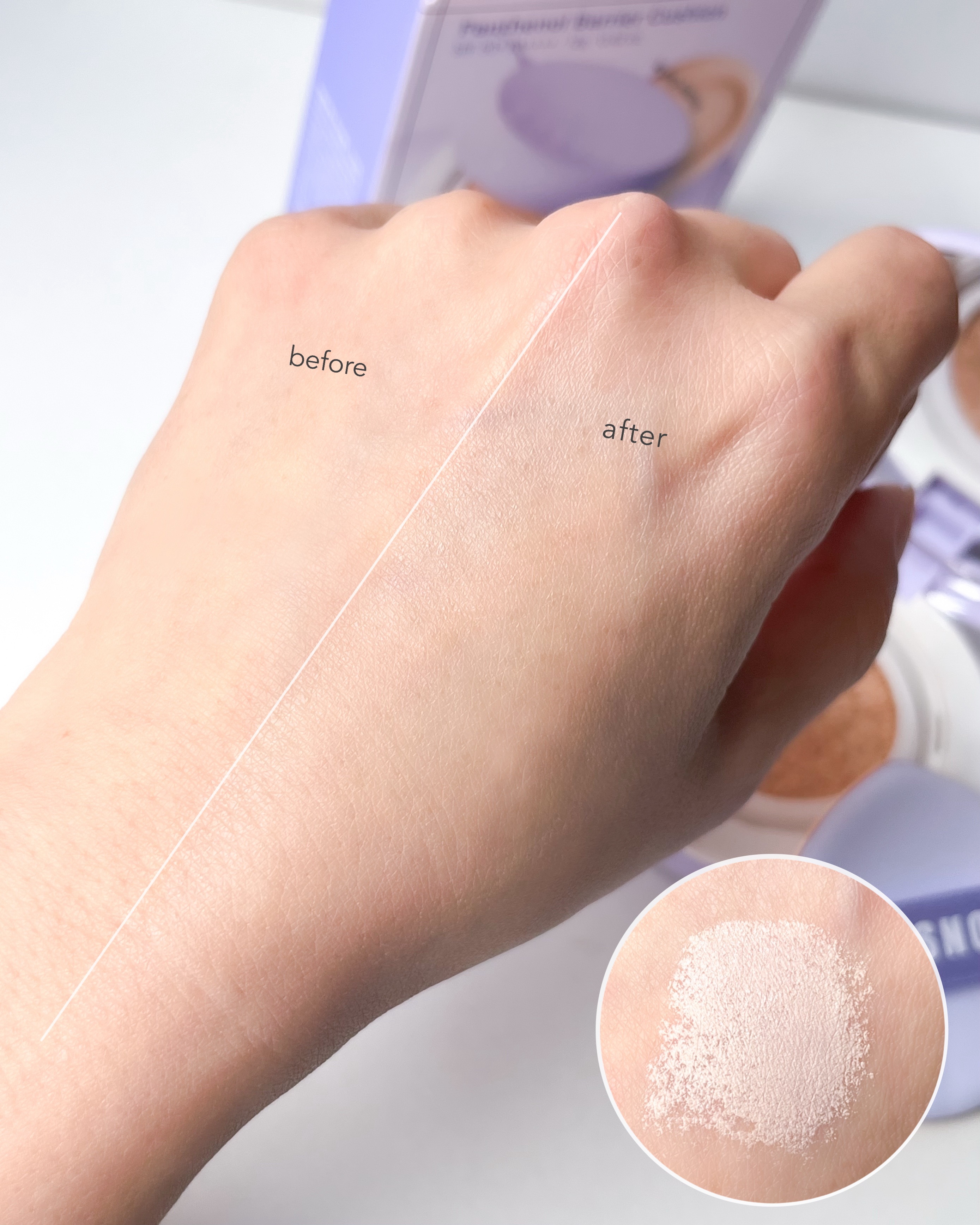 パンテノールバリアクッション/COSNORI/クッションファンデーションを使ったクチコミ（3枚目）