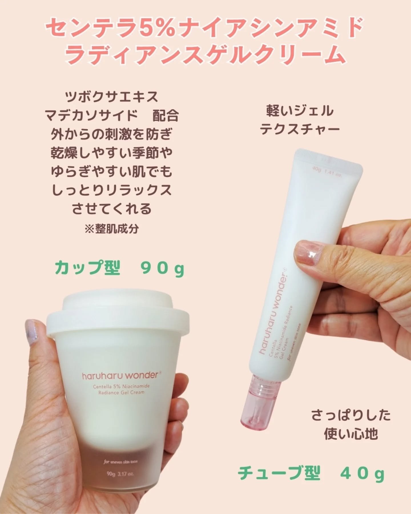 センテラ5％ナイアシンアミドラディアンスゲルクリーム/haruharu wonder/フェイスクリームを使ったクチコミ（2枚目）