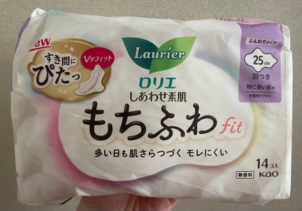 ロリエ もちふわ fit 25cm 羽つき 14コ入 (医薬部外品 )/ロリエ/ナプキンを使ったクチコミ(2枚目)