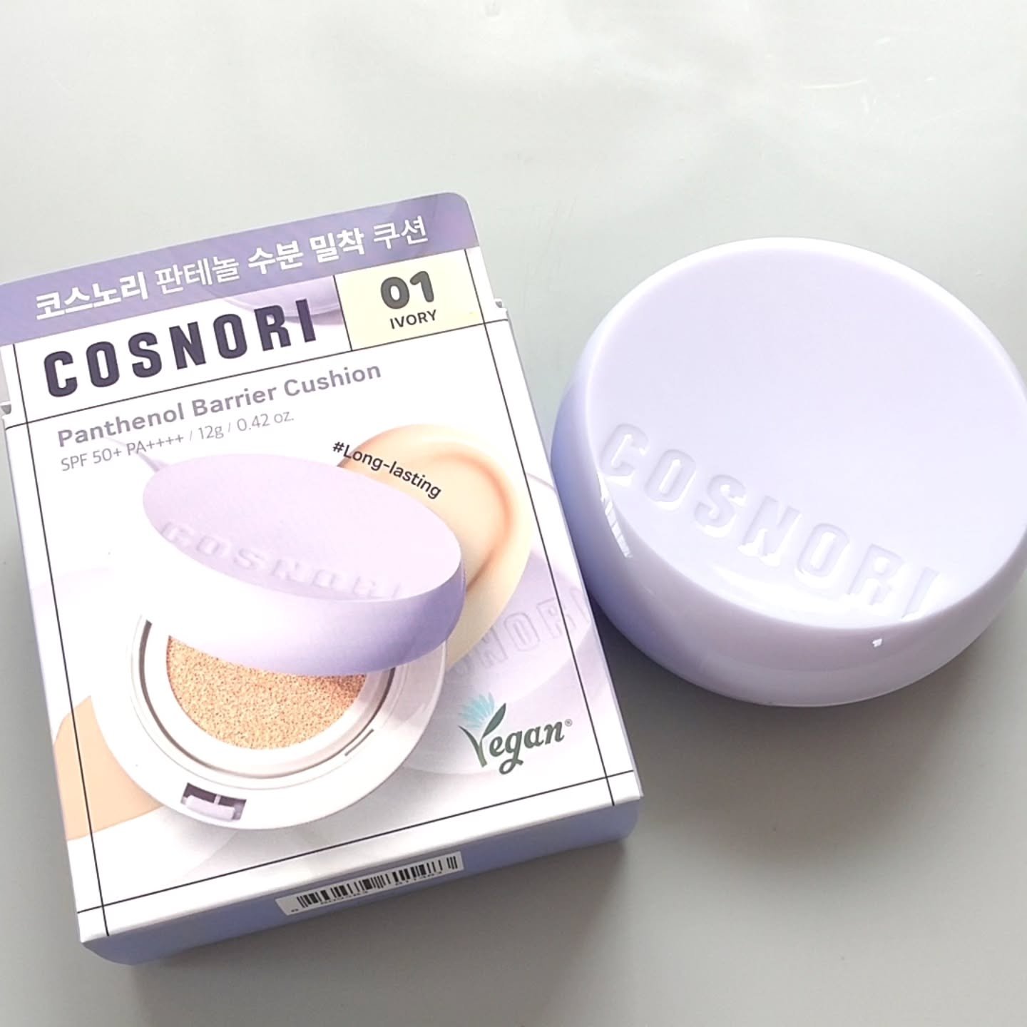 パンテノールバリアクッション/COSNORI/クッションファンデーションを使ったクチコミ（1枚目）