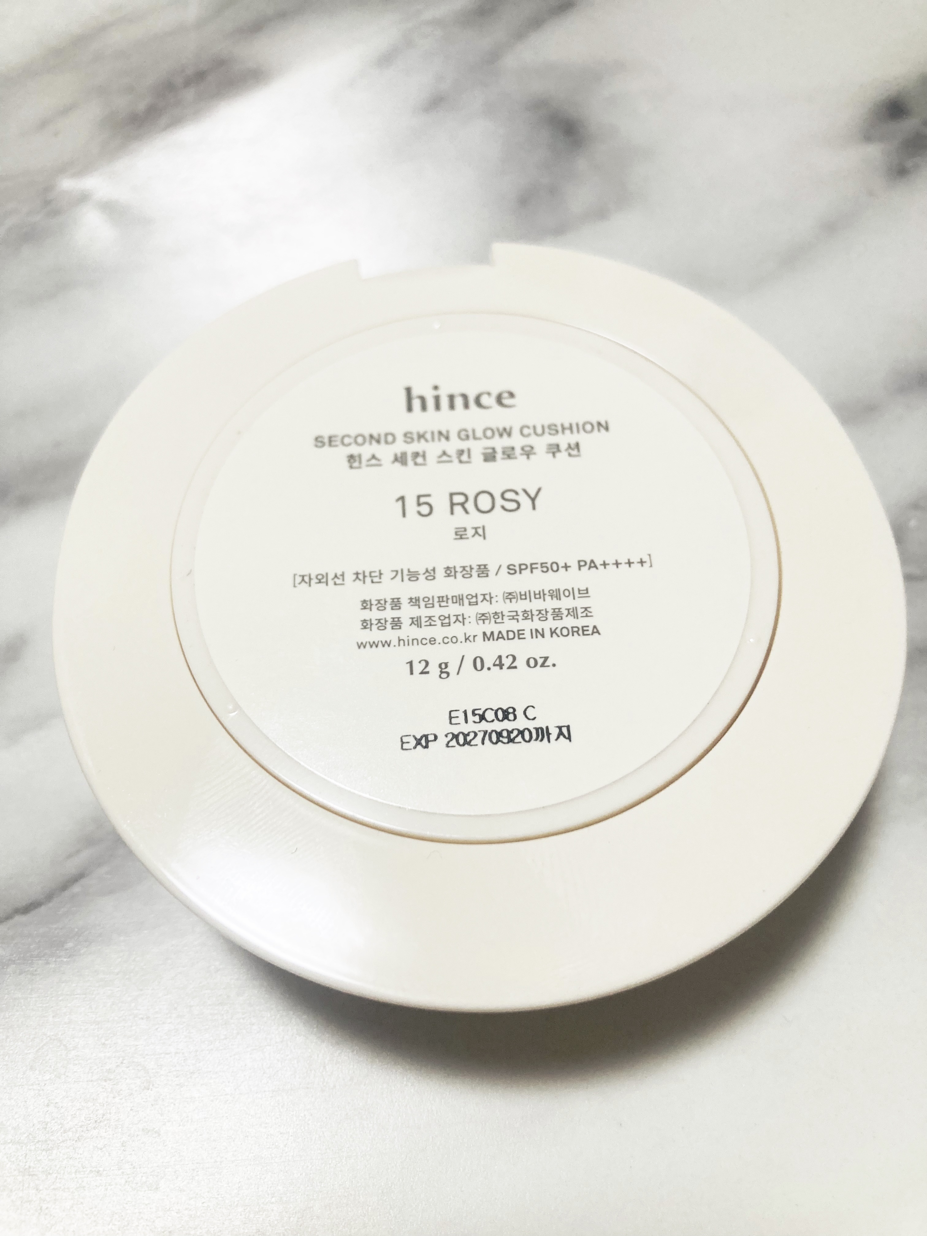 セカンドスキングロウクッション 15 ロージー/hince/クッションファンデーションを使ったクチコミ（3枚目）