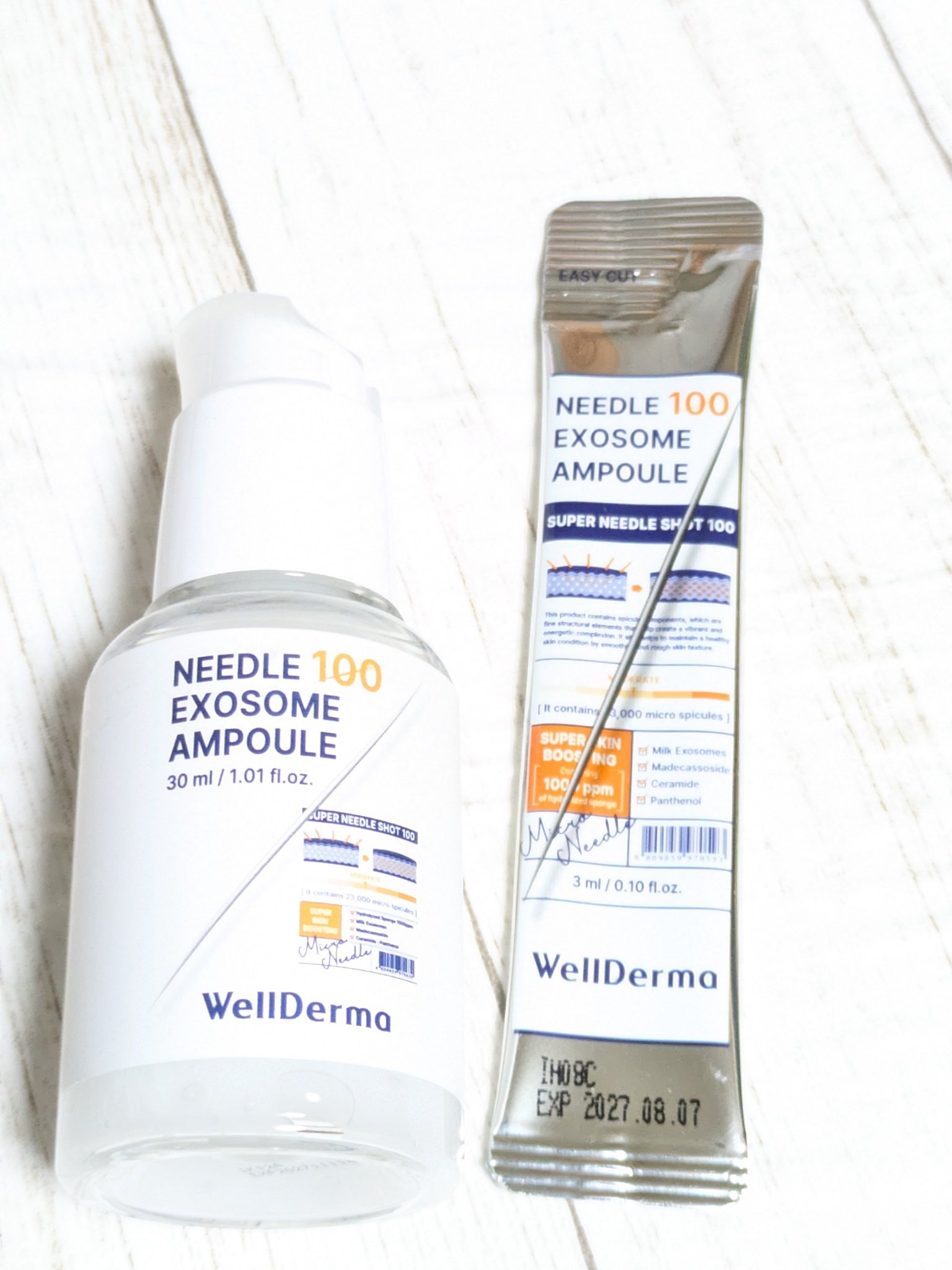 ウェルダーマニードル100 エクソソームアンプル 3g/WellDerma/美容液を使ったクチコミ（3枚目）