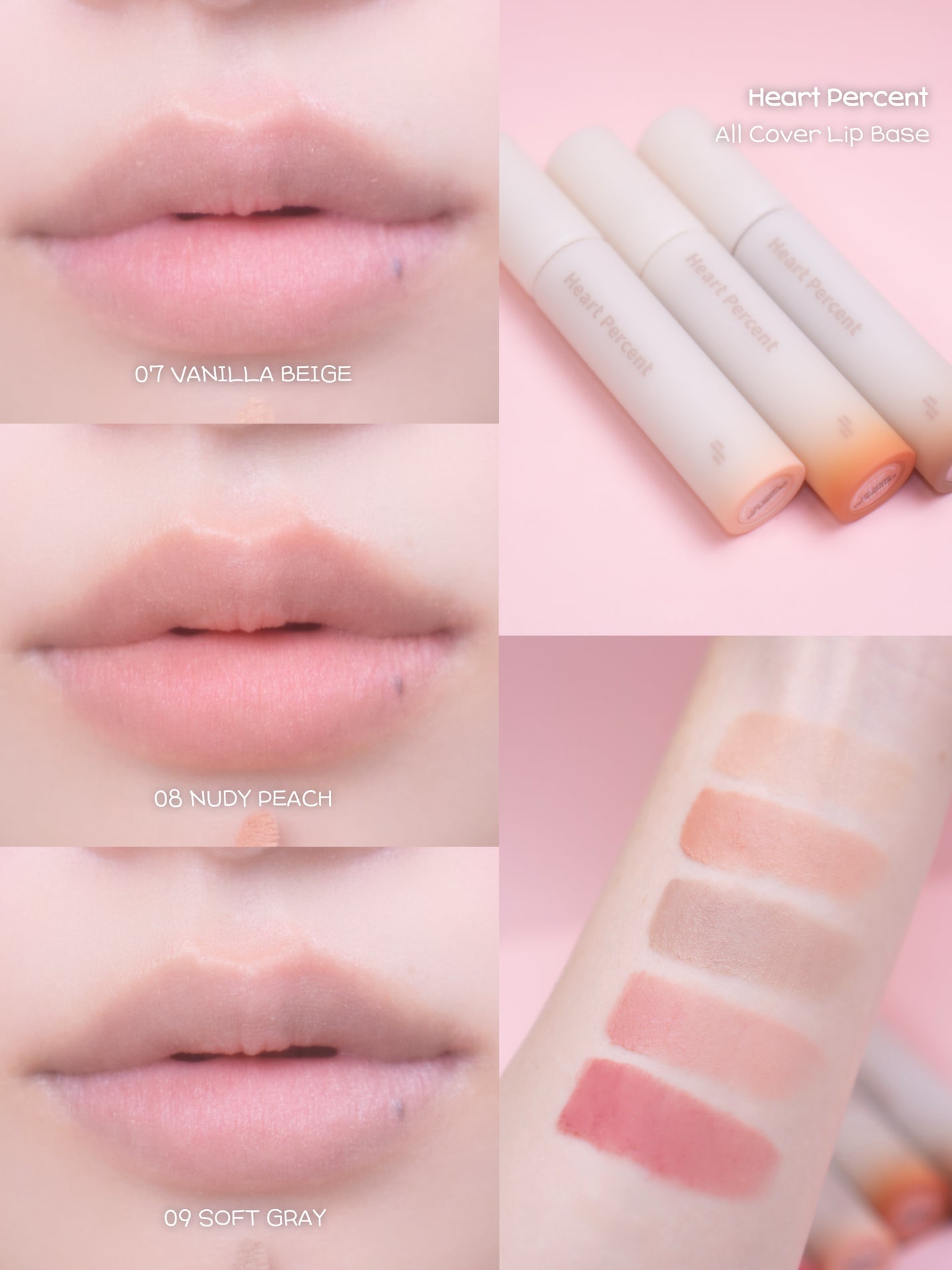 ドット オン ムード オールカバー リップベース/Heart Percent/リップクリームを使ったクチコミ(1枚目)