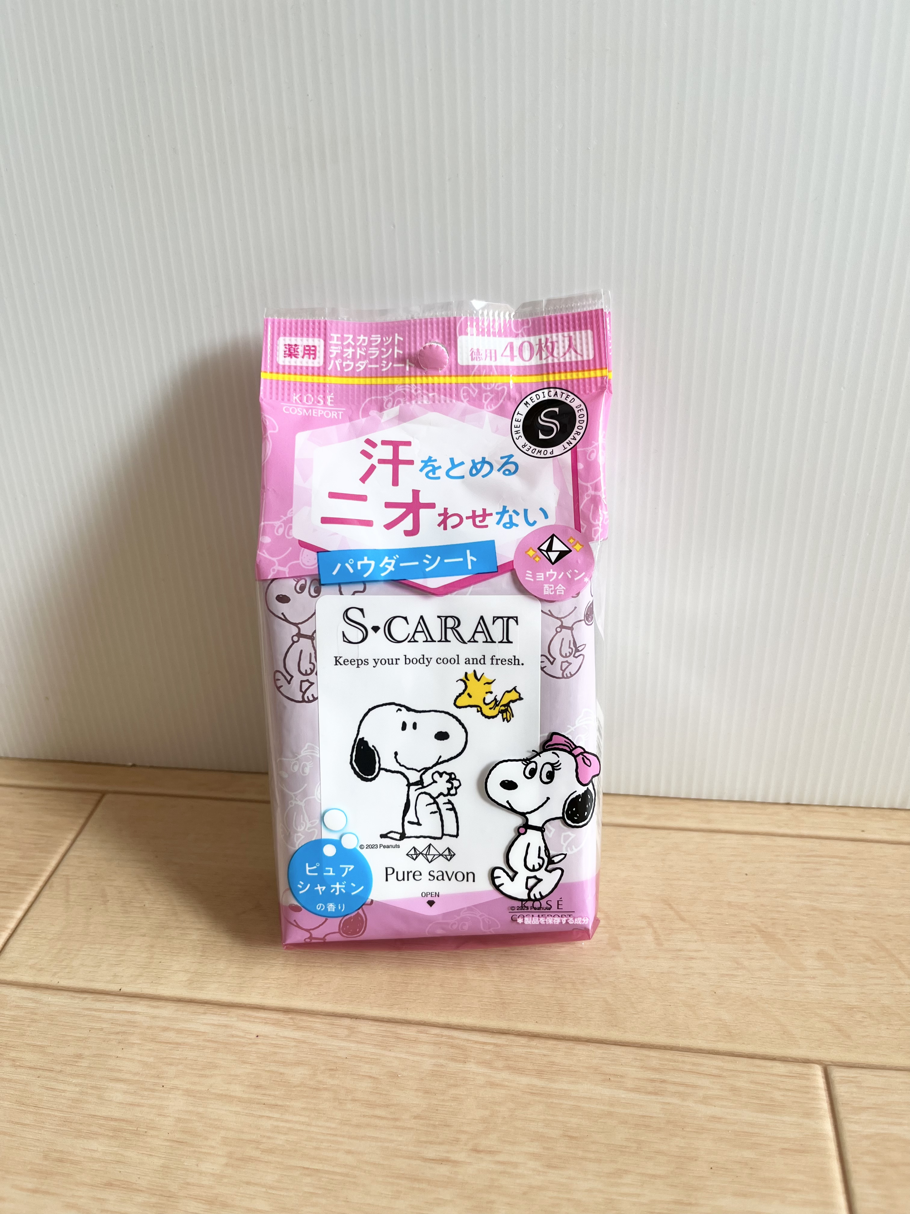 薬用デオドラント パウダーシート (ピュアシャボン)/エスカラット/ボディシートを使ったクチコミ（1枚目）