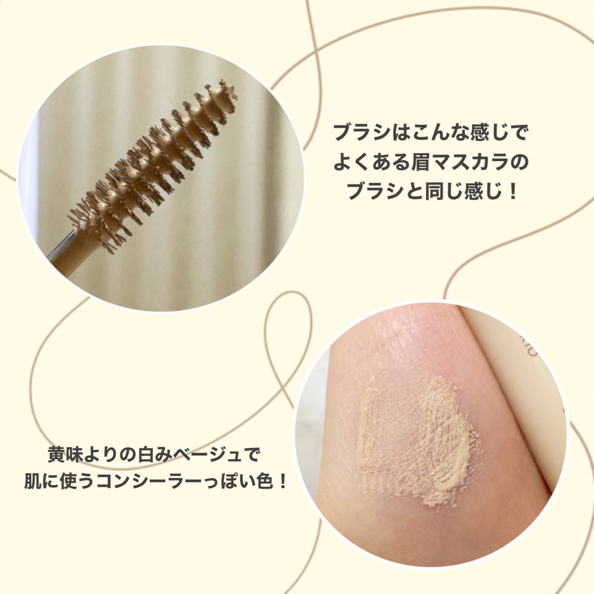 コンシーラーブロウマスカラ 02 ホワイトベージュ/キャンメイク/その他アイブロウを使ったクチコミ（2枚目）