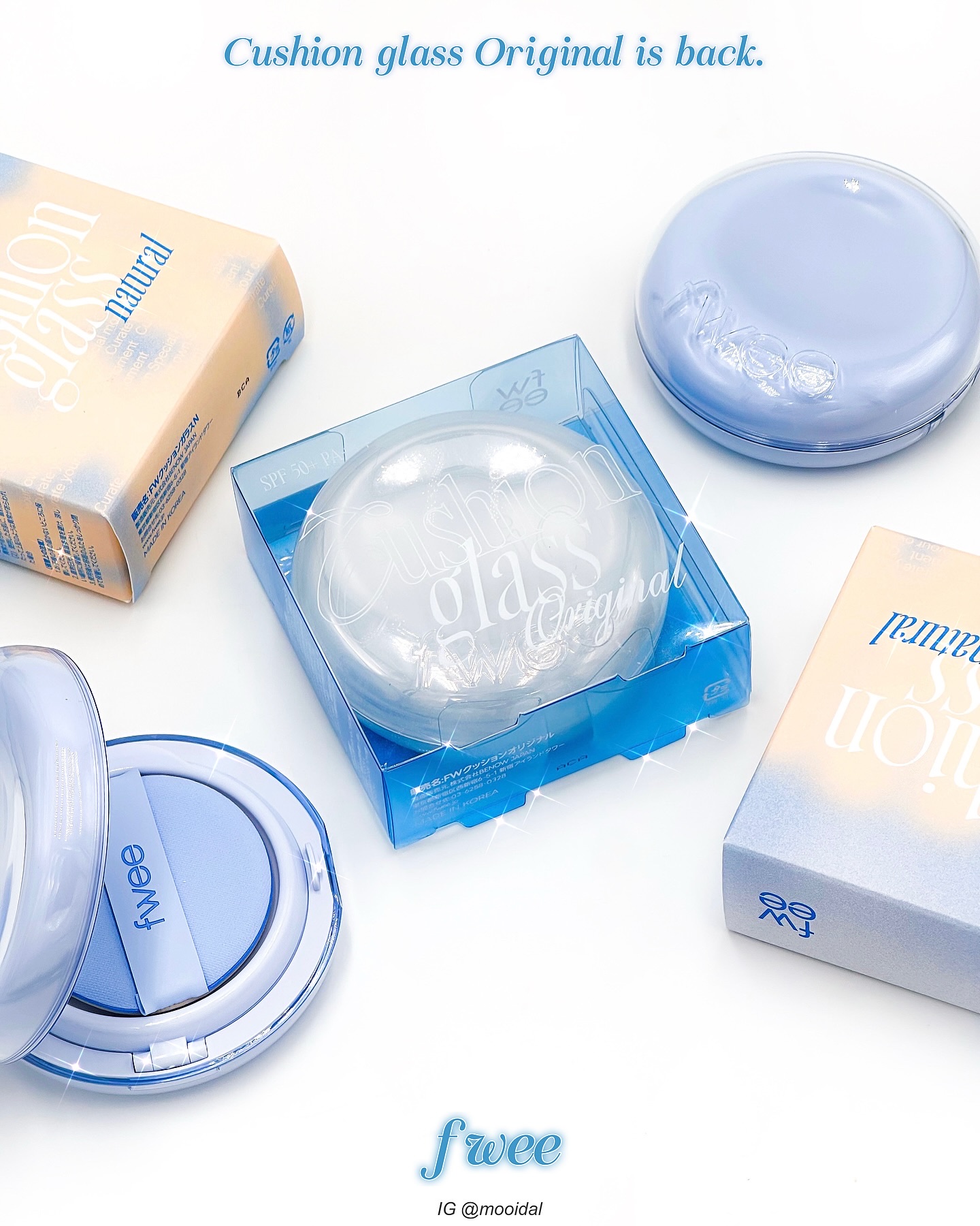 フィー クッションガラス ナチュラル/fwee/クッションファンデーションを使ったクチコミ（1枚目）