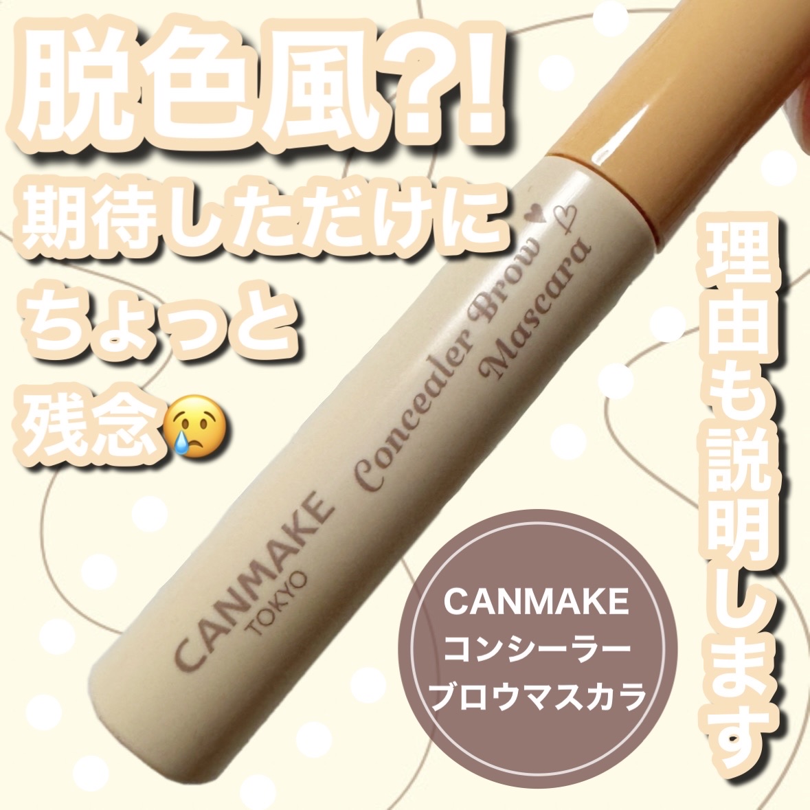 コンシーラーブロウマスカラ 02 ホワイトベージュ/キャンメイク/その他アイブロウを使ったクチコミ（1枚目）