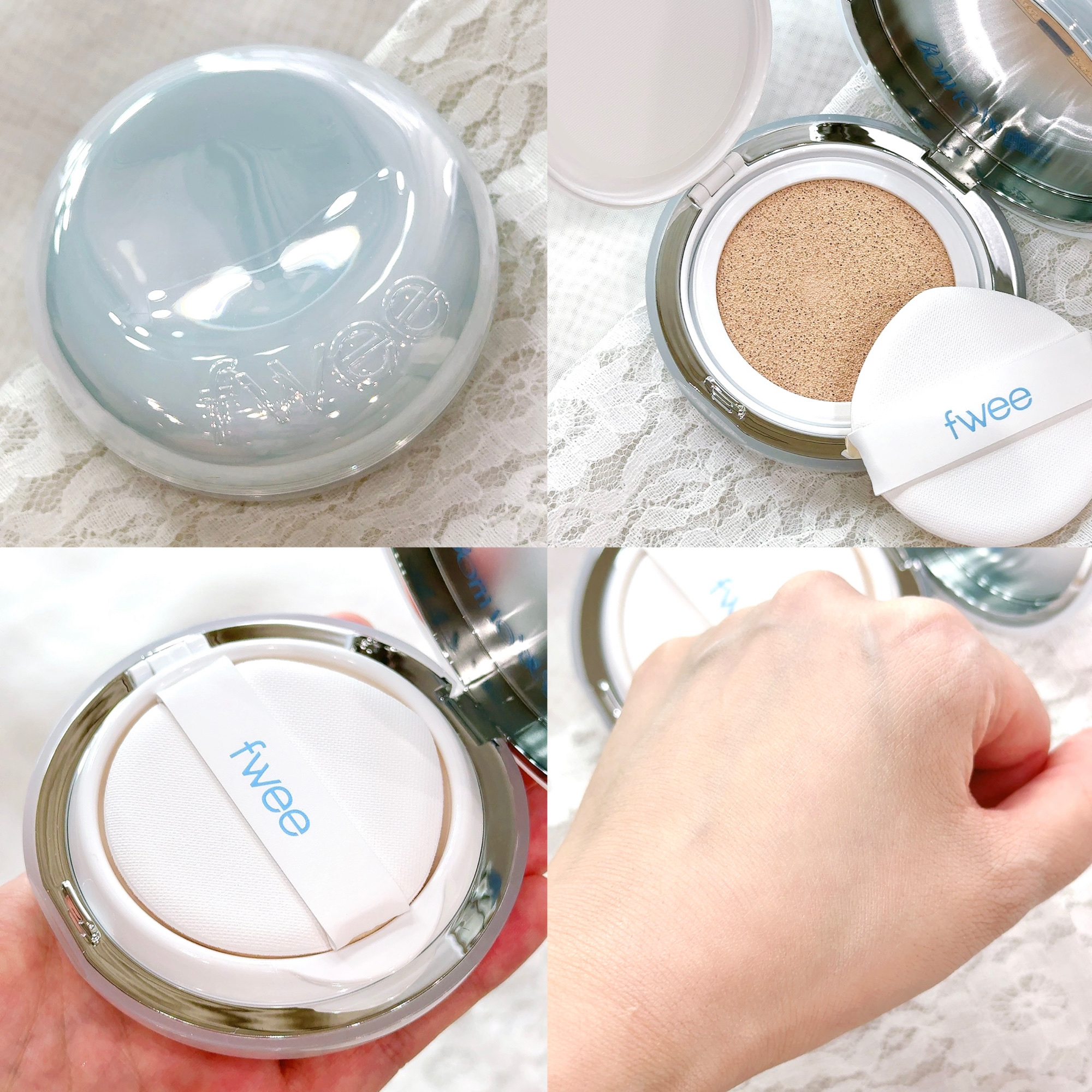 フィー クッションガラスオリジナル 00 クリアガラス/fwee/クッションファンデーションを使ったクチコミ（2枚目）