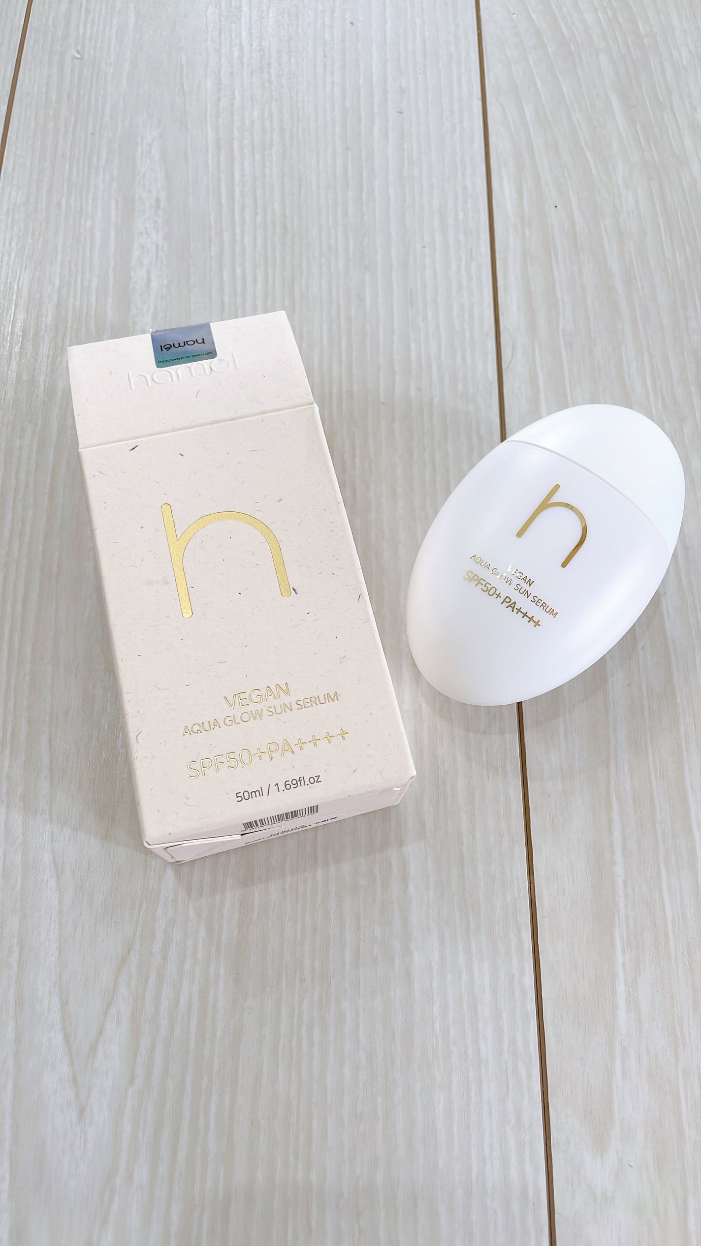 ヴィーガンアクアグロウサンセラム/HAMEL/日焼け止めローションを使ったクチコミ(1枚目)