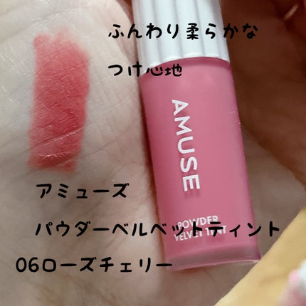 パウダーベルベットティント/AMUSE/リップティントを使ったクチコミ(1枚目)