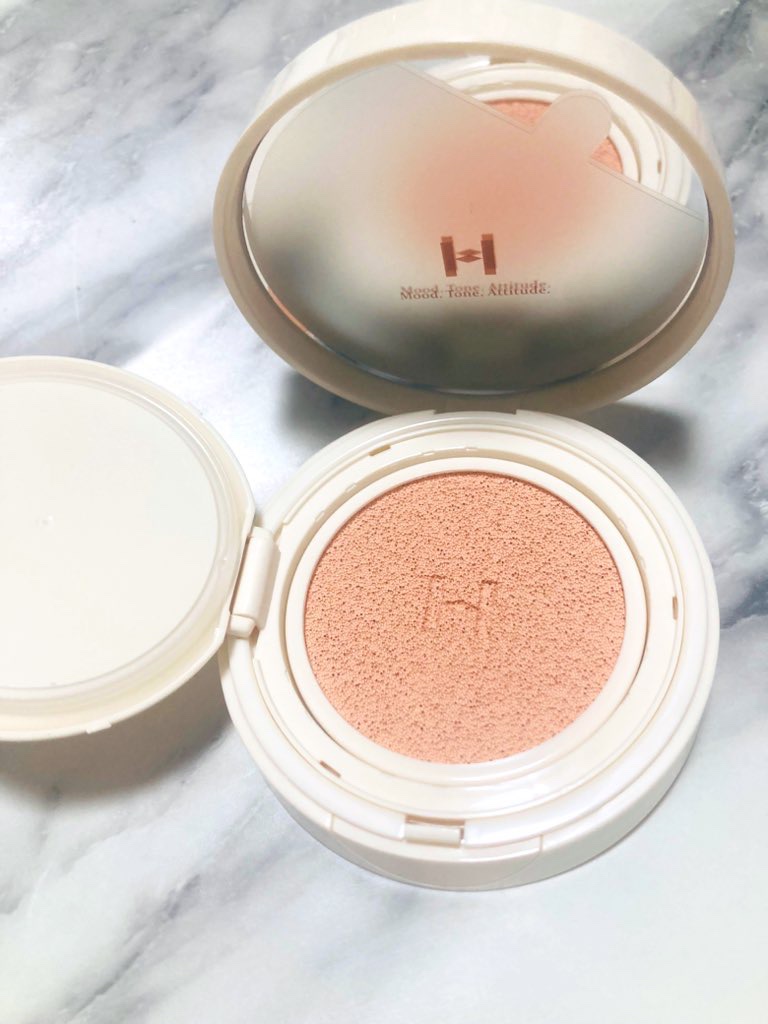 セカンドスキングロウクッション 15 ロージー/hince/クッションファンデーションを使ったクチコミ（1枚目）