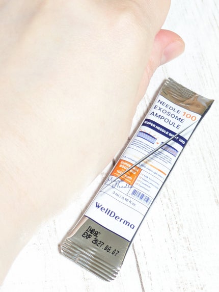 ウェルダーマニードル100 エクソソームアンプル 3g/WellDerma/美容液を使ったクチコミ(2枚目)
