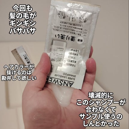 THE ANSWER スーパーラメラシャンプー/THE ANSWER/市販シャンプーを使ったクチコミ(4枚目)