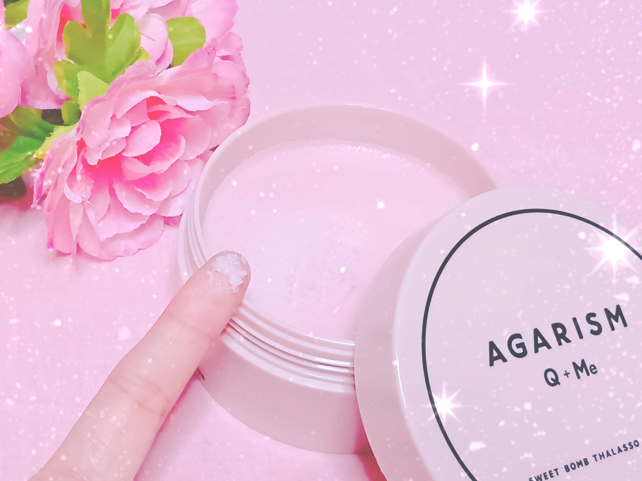 Q+Me スウィート ボム タラソ スクラブ/AGARISM/バスト・ヒップケアを使ったクチコミ（2枚目）