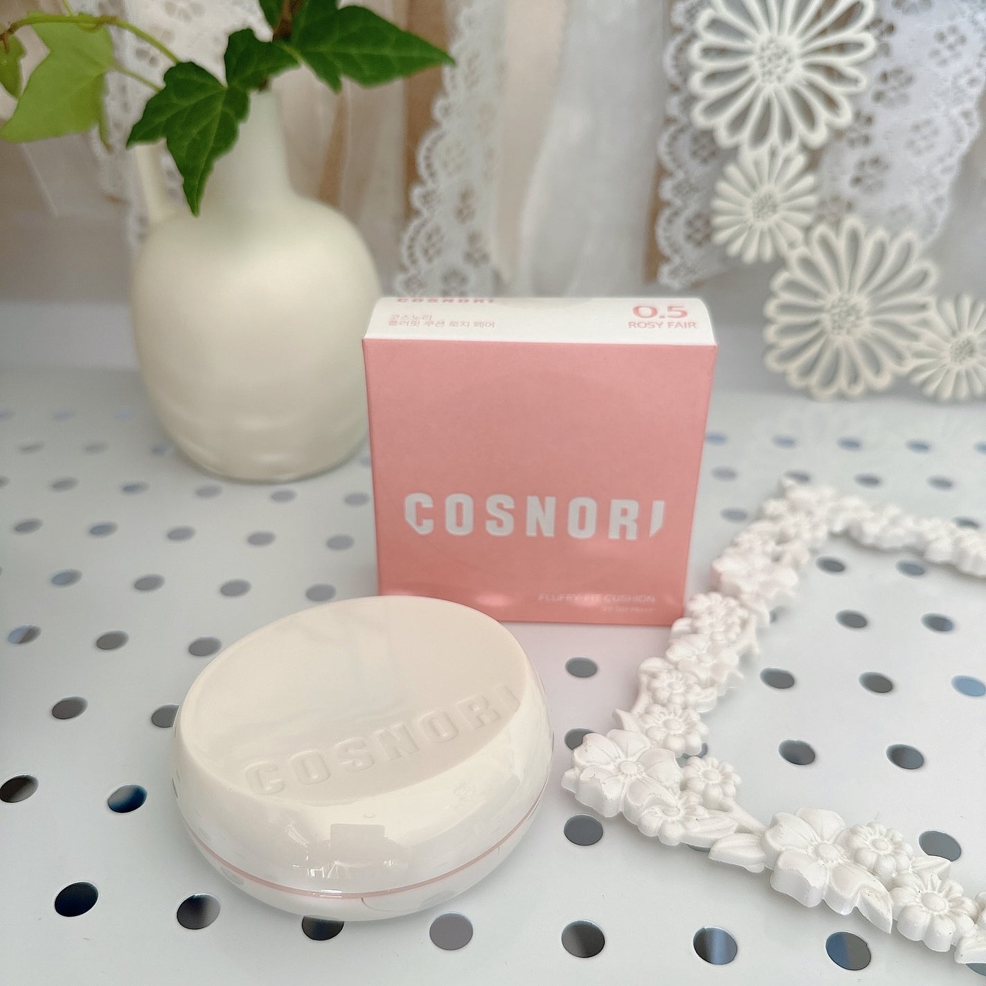 フラフィフィットクッション/COSNORI/クッションファンデーションを使ったクチコミ(9枚目)