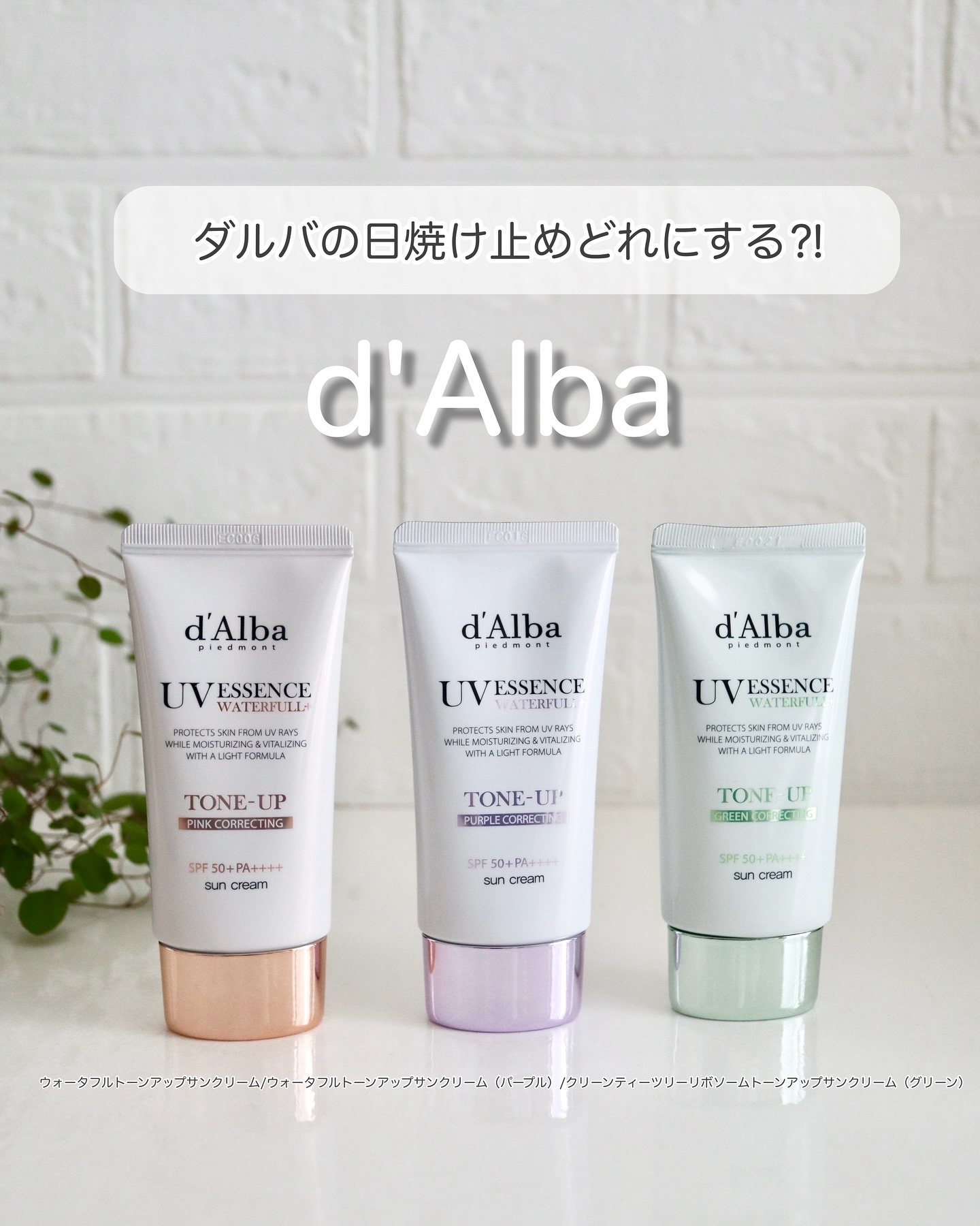 ダルバ ウォータフル トーンアップ サンクリーム(パープル)/ダルバ/日焼け止めクリームを使ったクチコミ（1枚目）