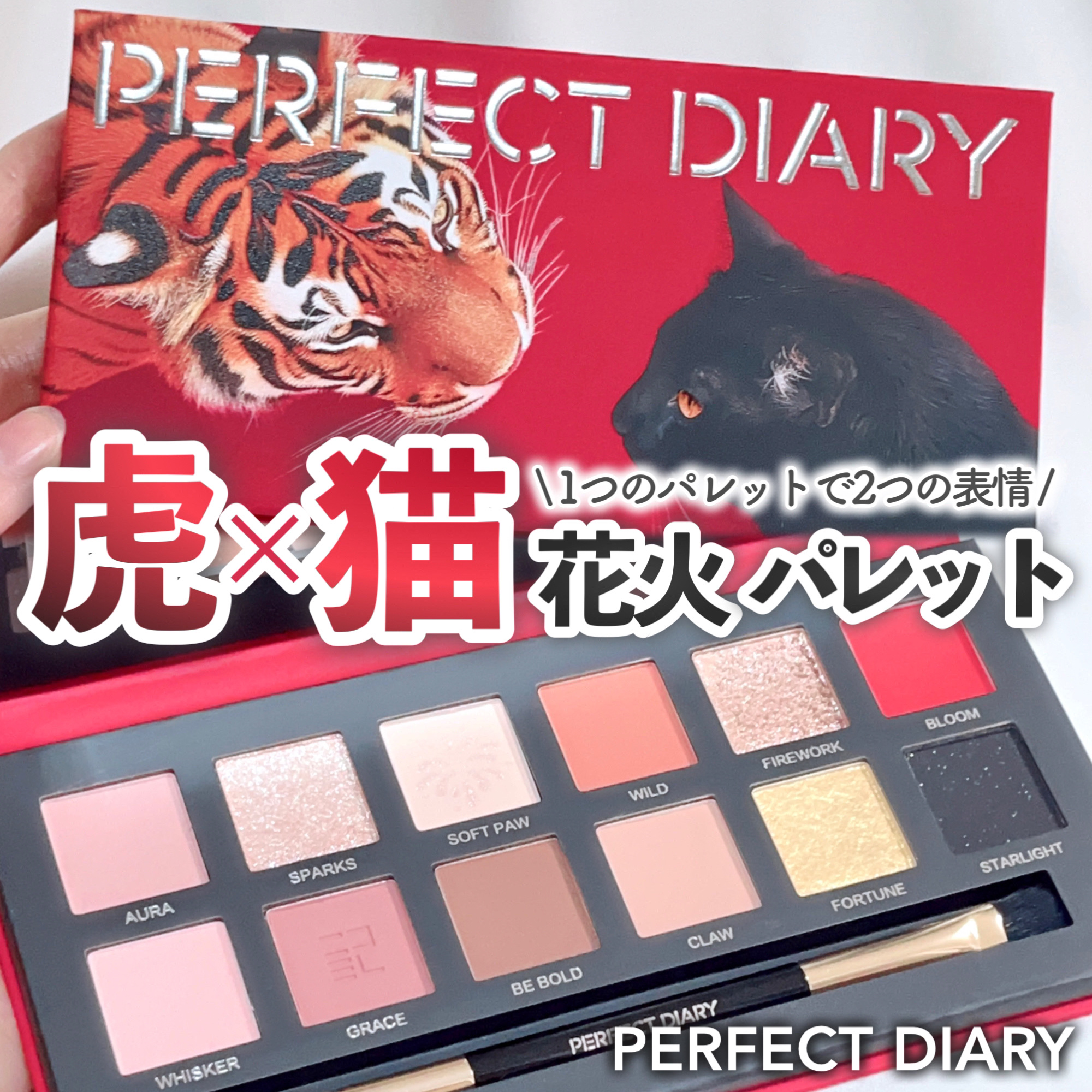 エクスプローラ12色 動物アイシャドウパレット/PERFECT DIARY/アイシャドウパレットを使ったクチコミ（1枚目）