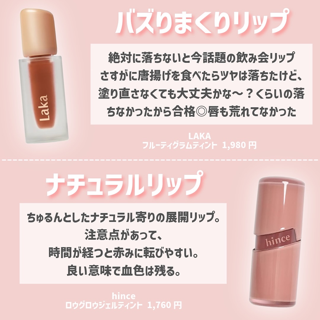 フルーティーグラムティント/Laka/リップティントを使ったクチコミ（3枚目）