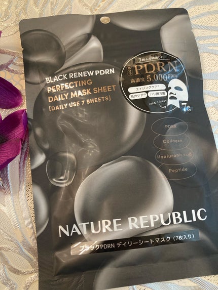 ブラックPDRN デイリーシートマスク/ネイチャーリパブリック/シートマスク・パックを使ったクチコミ(1枚目)