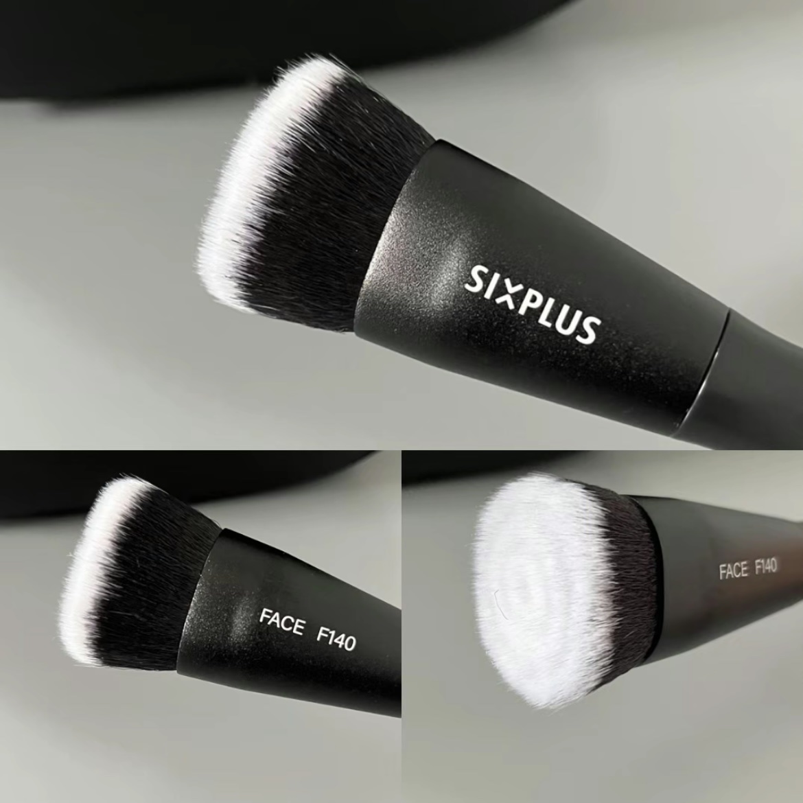 黒竹メイクブラシ9本セット-禅/SIXPLUS/メイクブラシを使ったクチコミ（3枚目）