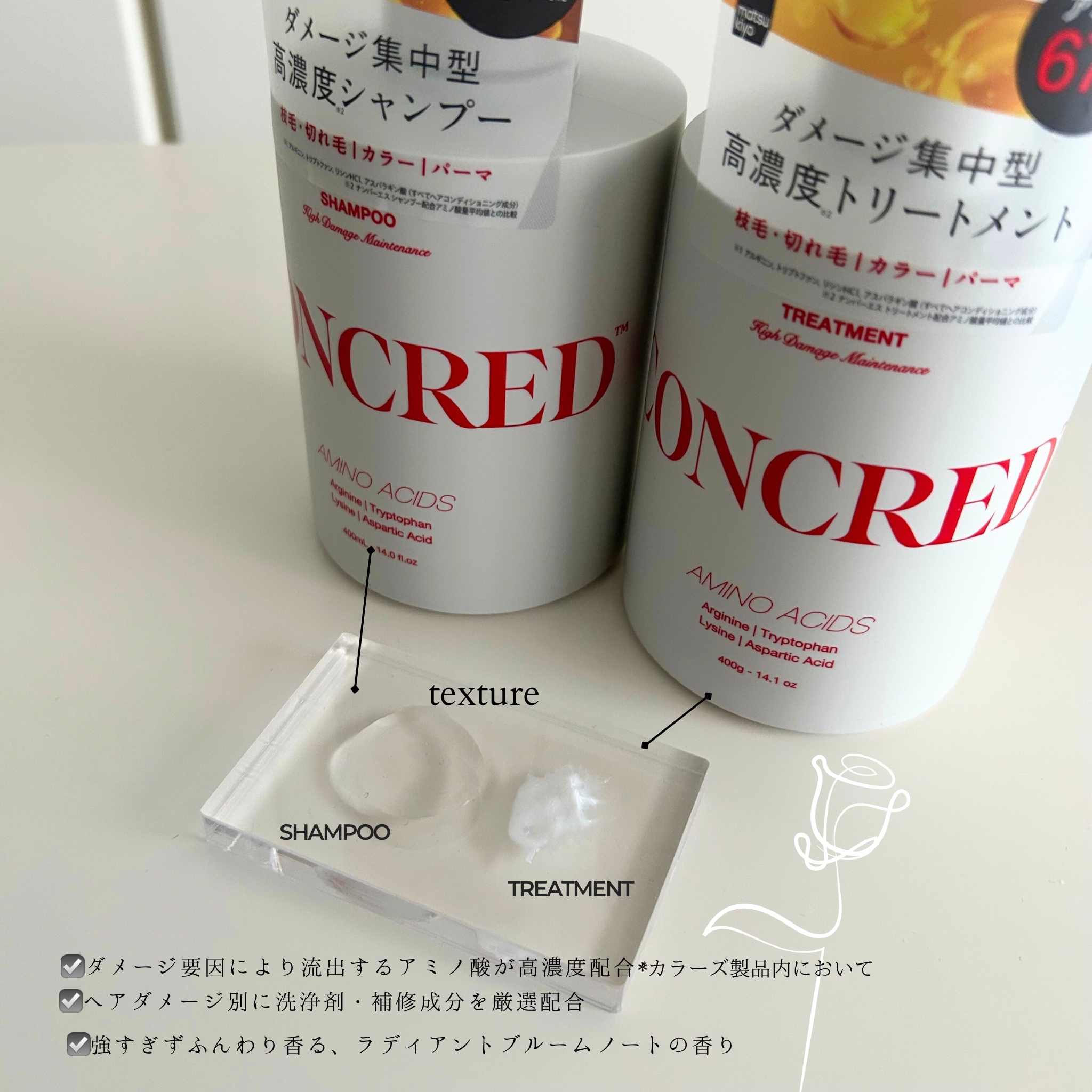 ハイモイスチャー メンテナンス シャンプー/トリートメント/matsukiyo CONCRED/市販シャンプーを使ったクチコミ（2枚目）