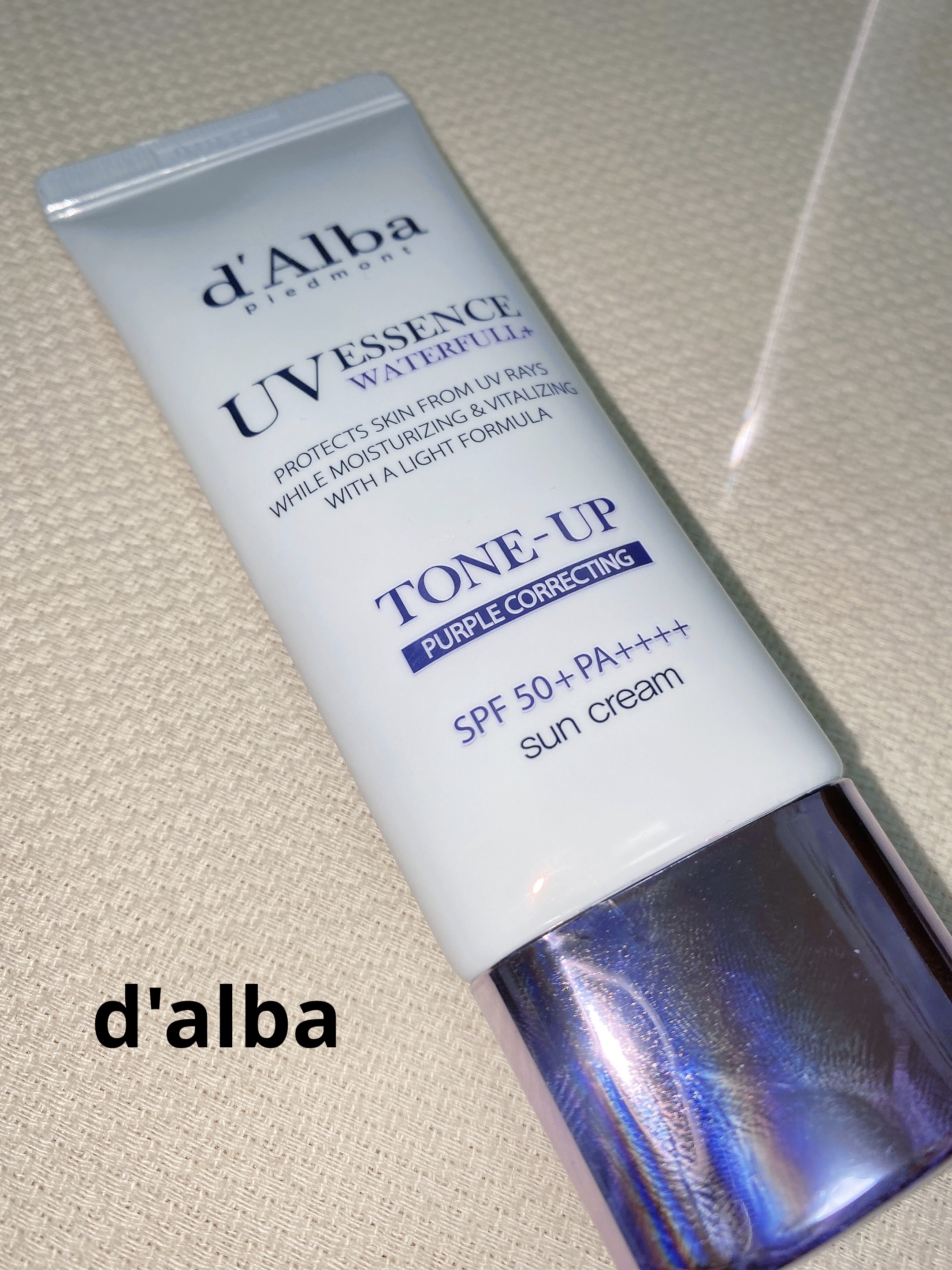 ダルバ ウォータフル トーンアップ サンクリーム(パープル)/ダルバ/日焼け止めクリームを使ったクチコミ（1枚目）