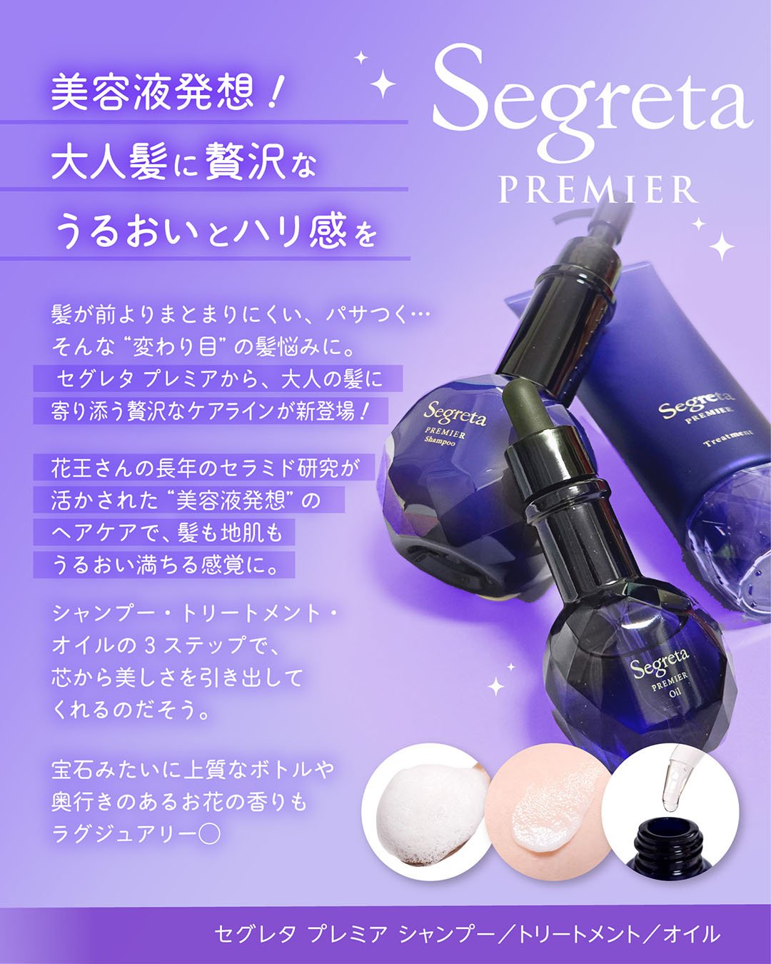 セグレタ プレミア 凝縮美容液シャンプー/質感変化トリートメント/セグレタ/市販シャンプーを使ったクチコミ（2枚目）