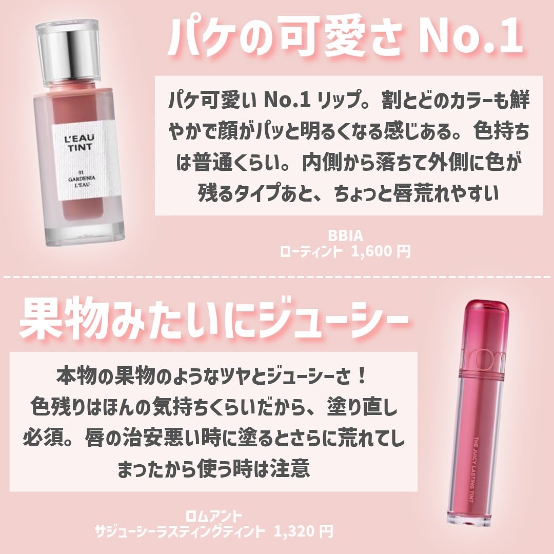 フルーティーグラムティント/Laka/リップティントを使ったクチコミ(5枚目)