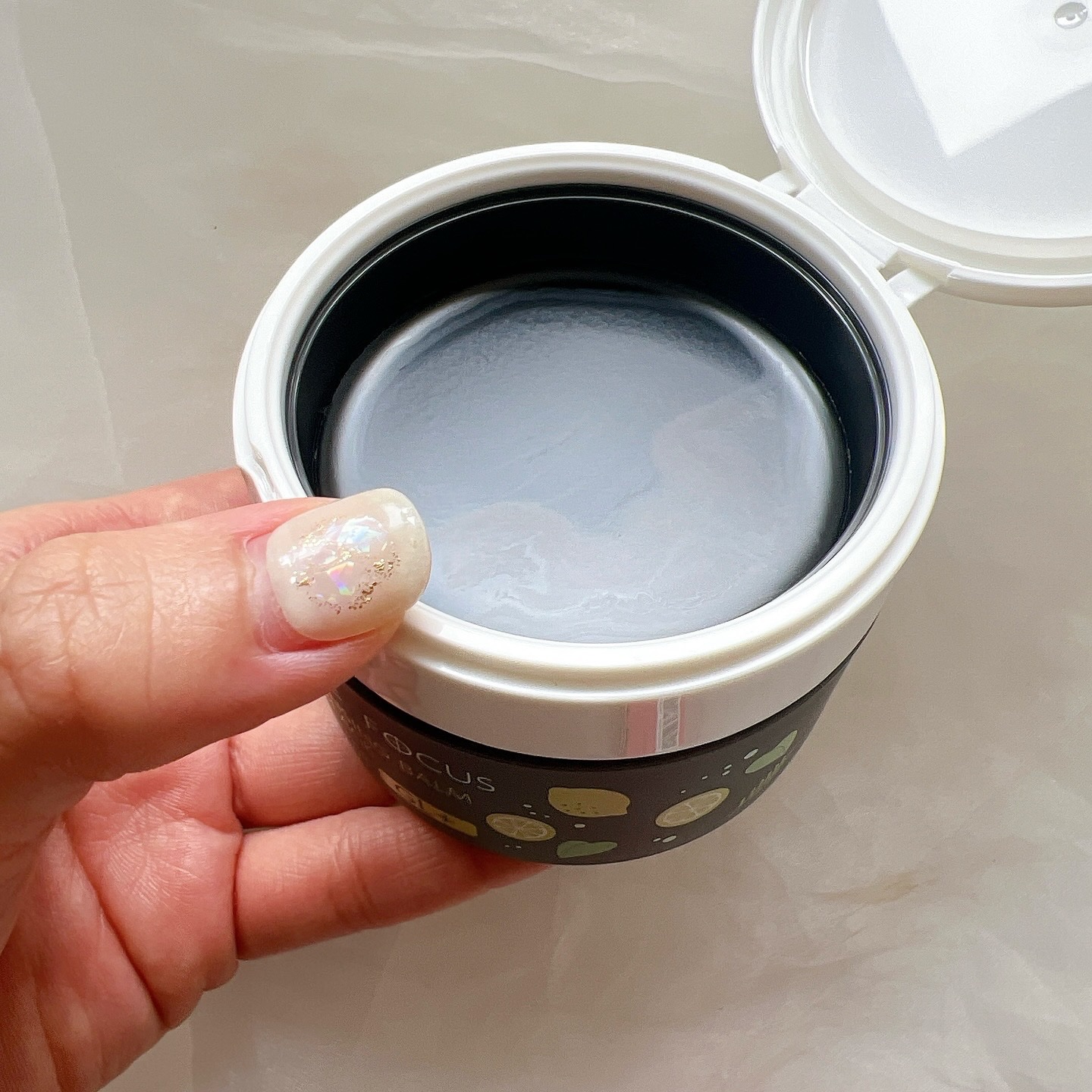 スムースクレンジングバーム ディープブラック GL+/PERFECT ONE  FOCUS/クレンジングバームを使ったクチコミ（2枚目）