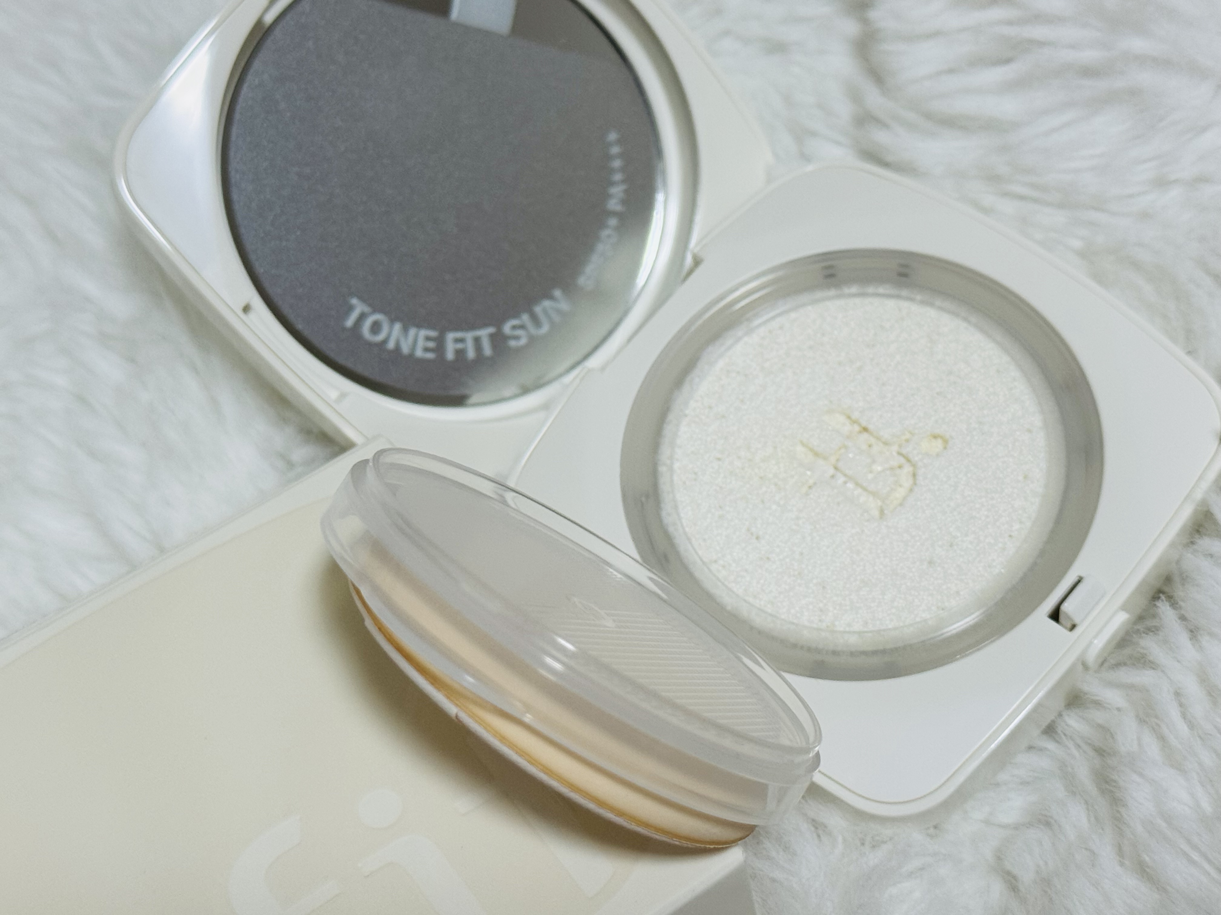 ベースフィットトーンアップサンクッション/TFIT/クッションファンデーションを使ったクチコミ（1枚目）