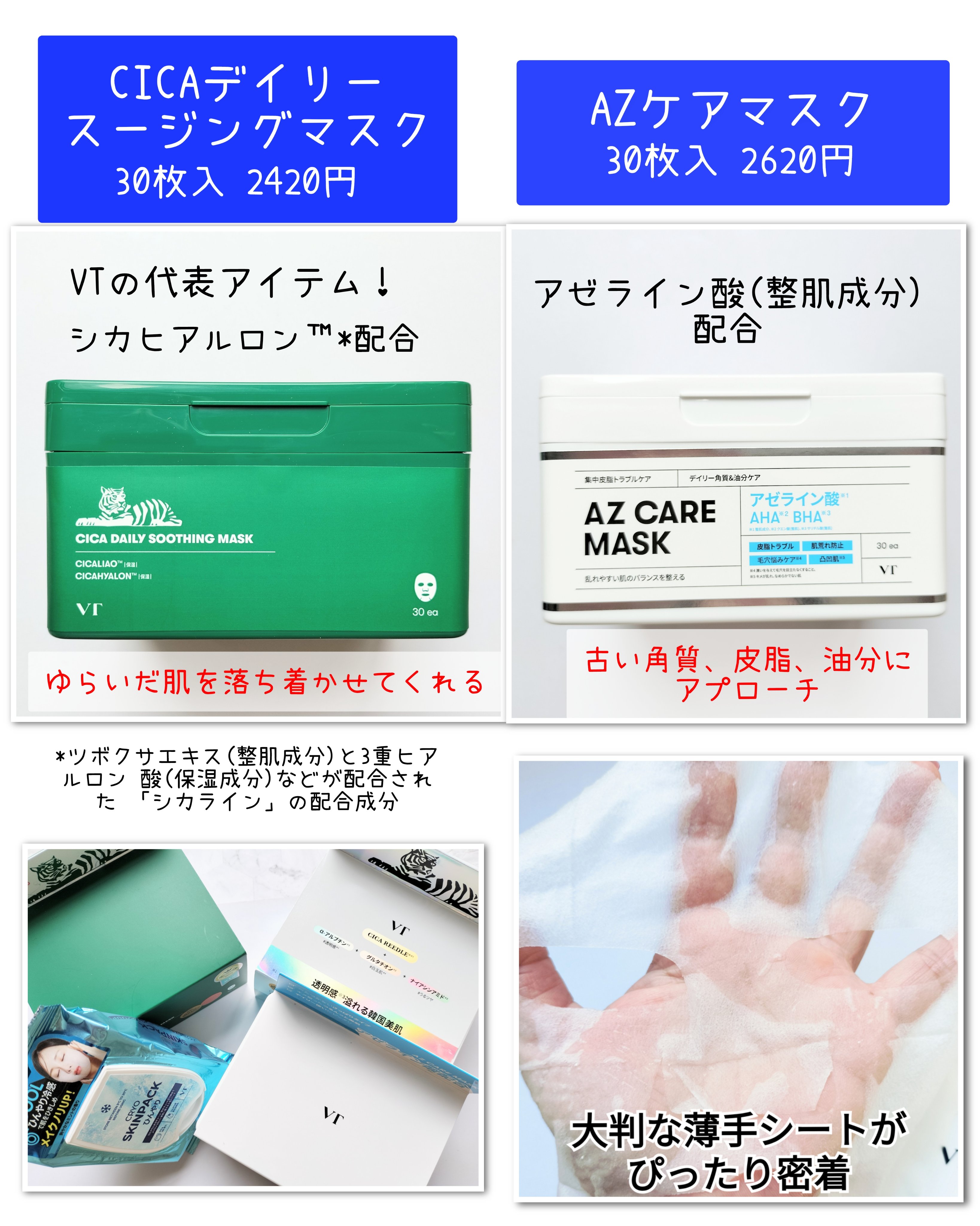 CICA デイリースージングマスク/VT/シートマスク・パックを使ったクチコミ（3枚目）