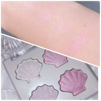 シャイングロイハイライターパレット/dasique/クリームハイライトを使ったクチコミ(4枚目)