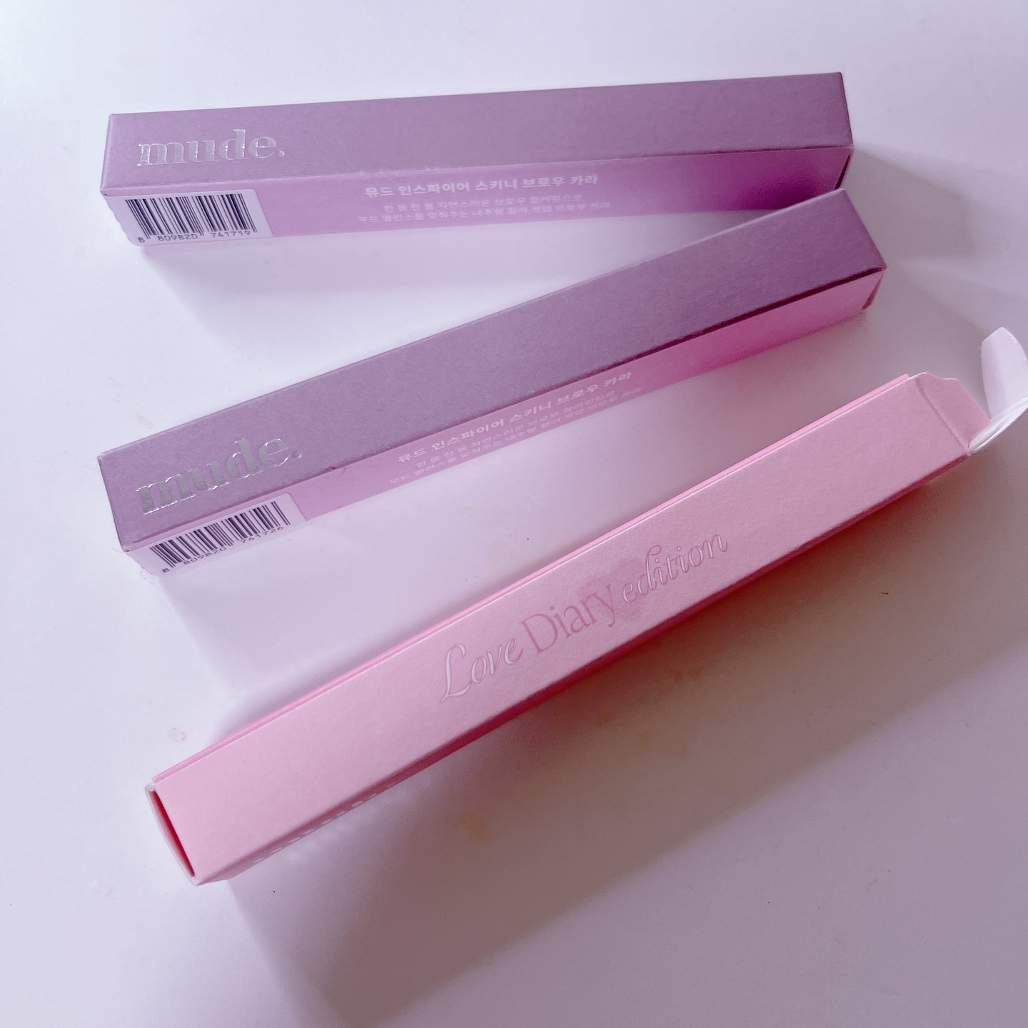 インスパイアスキニーブロウカラ/mude/眉マスカラを使ったクチコミ（1枚目）