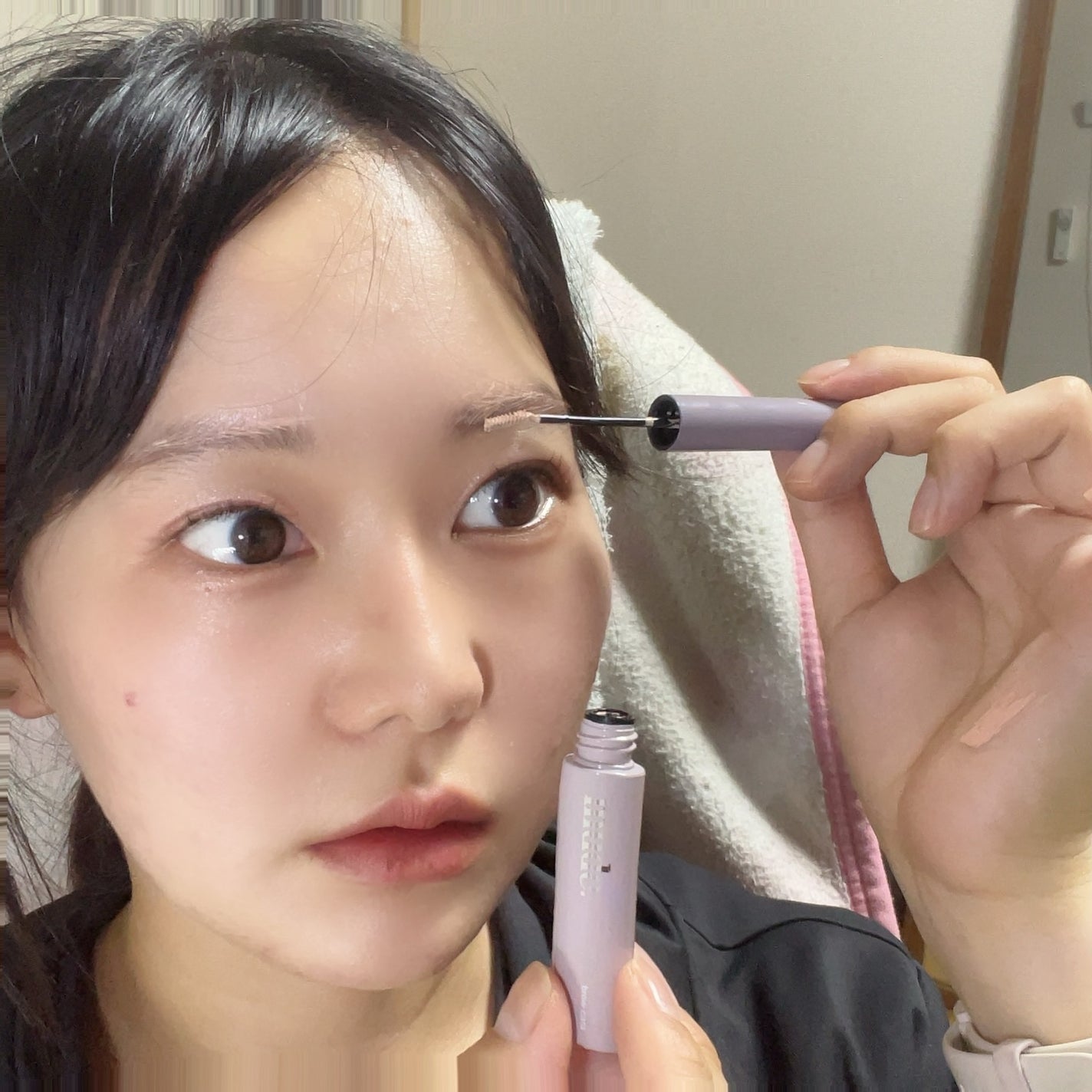 インスパイアスキニーブロウカラ/mude/眉マスカラを使ったクチコミ(6枚目)