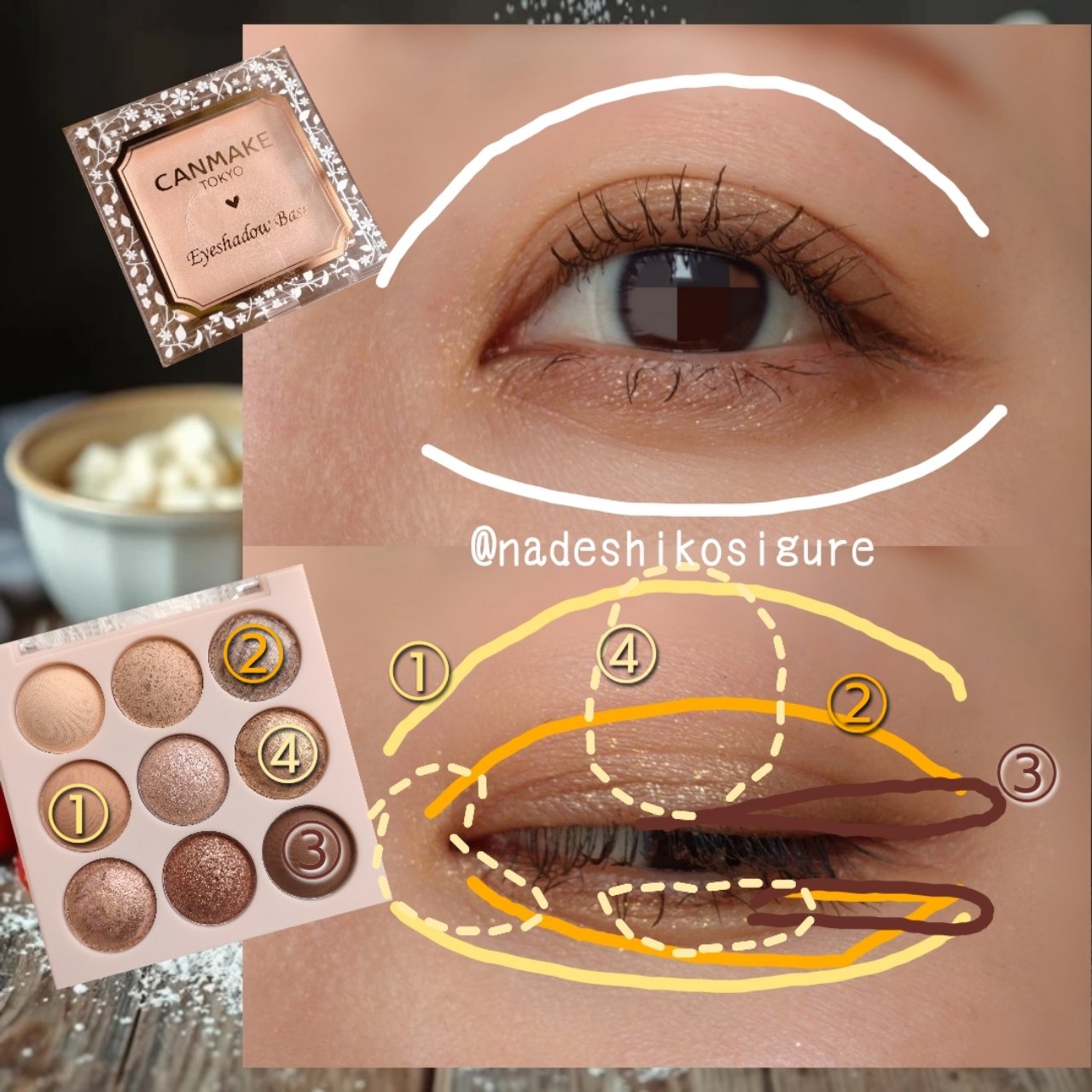 アイシャドウベース/キャンメイク/アイシャドウベースを使ったクチコミ（3枚目）