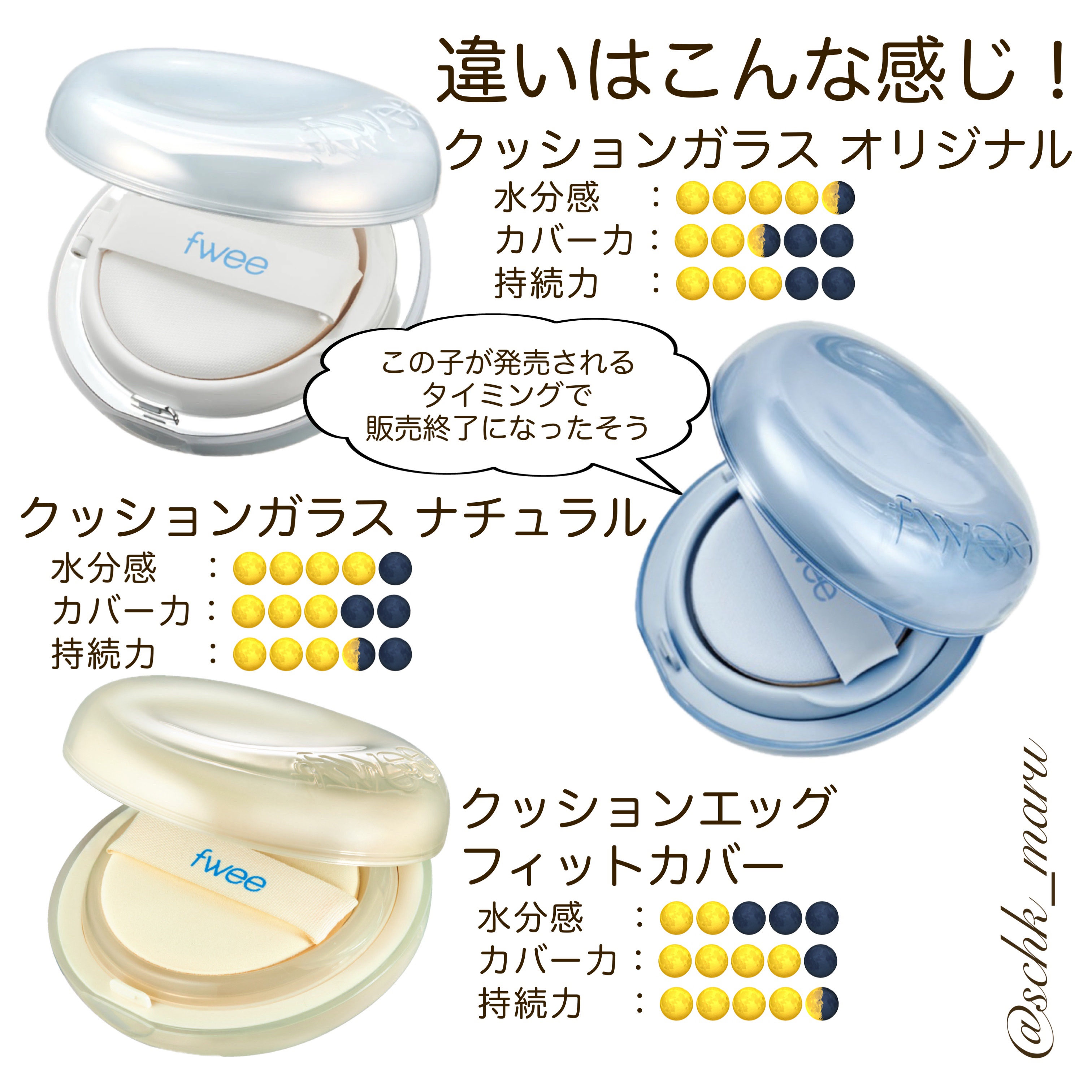 フィー クッションガラスオリジナル/fwee/クッションファンデーションを使ったクチコミ（3枚目）
