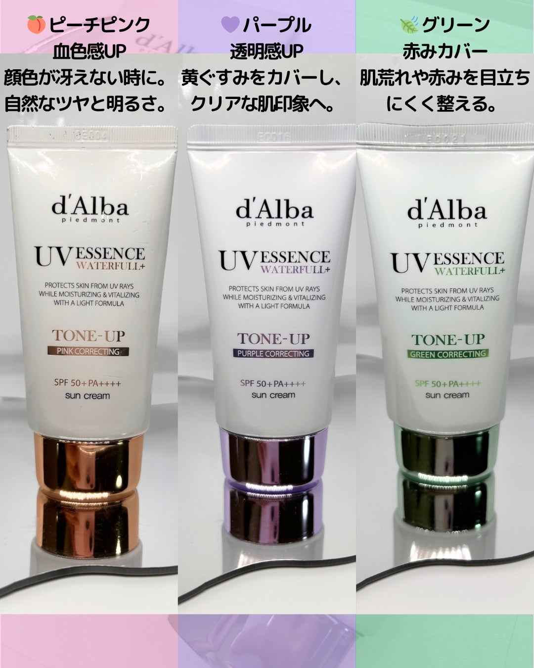 ダルバ ウォータフル トーンアップ サンクリーム(パープル)/ダルバ/日焼け止めクリームを使ったクチコミ(2枚目)