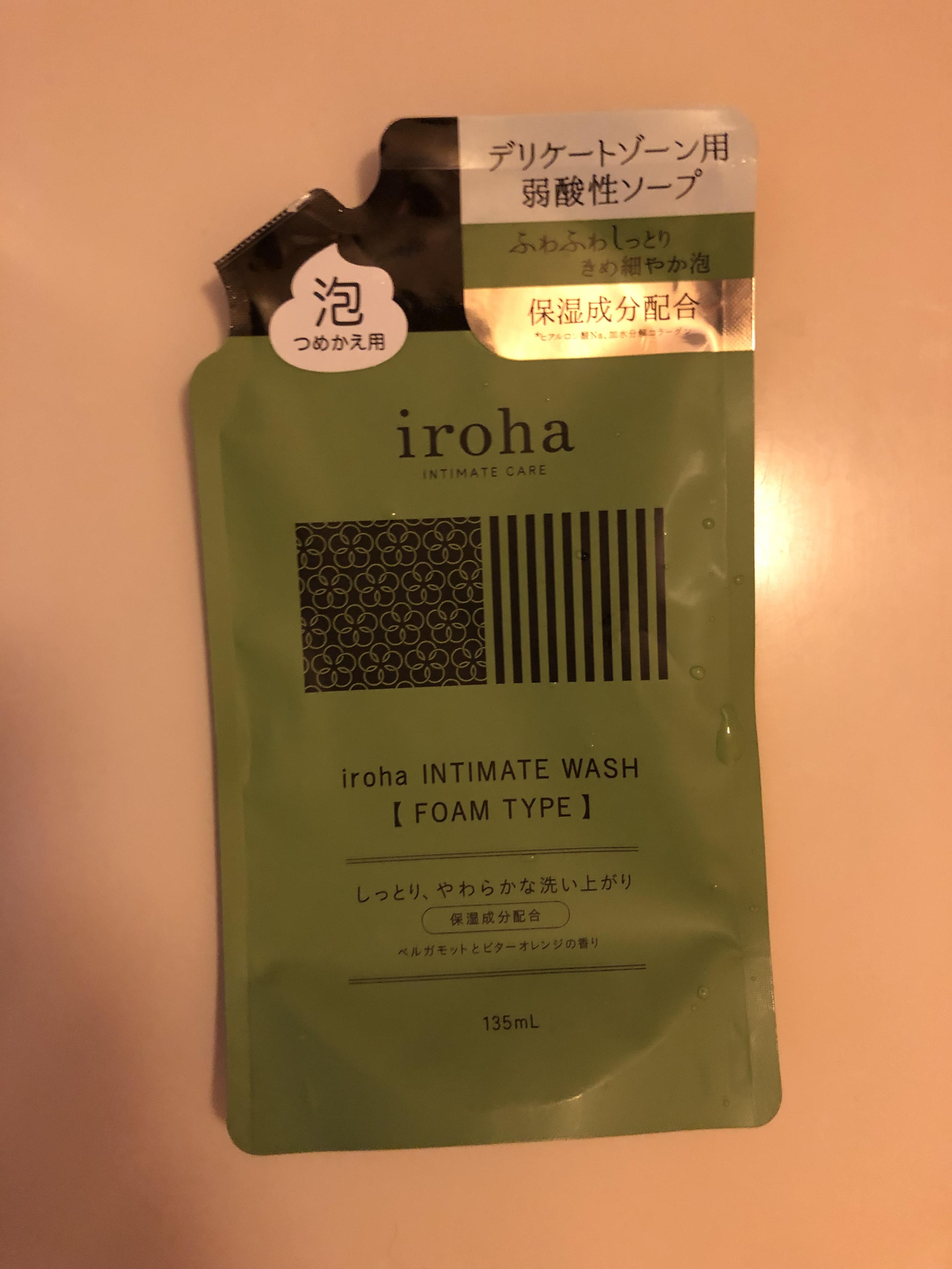 イロハ インティメートウォッシュ フォームタイプ  ベルガモットとビターオレンジの香り つめかえ用 135mL/iroha INTIMATE CARE/デリケートゾーンケアを使ったクチコミ（1枚目）