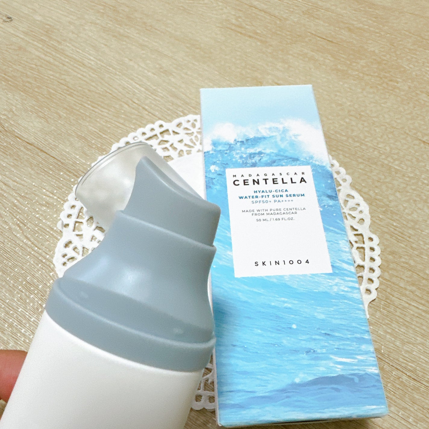 ヒアルーシカ ウォーターフィット サンセラム/SKIN1004/日焼け止めローションを使ったクチコミ(4枚目)