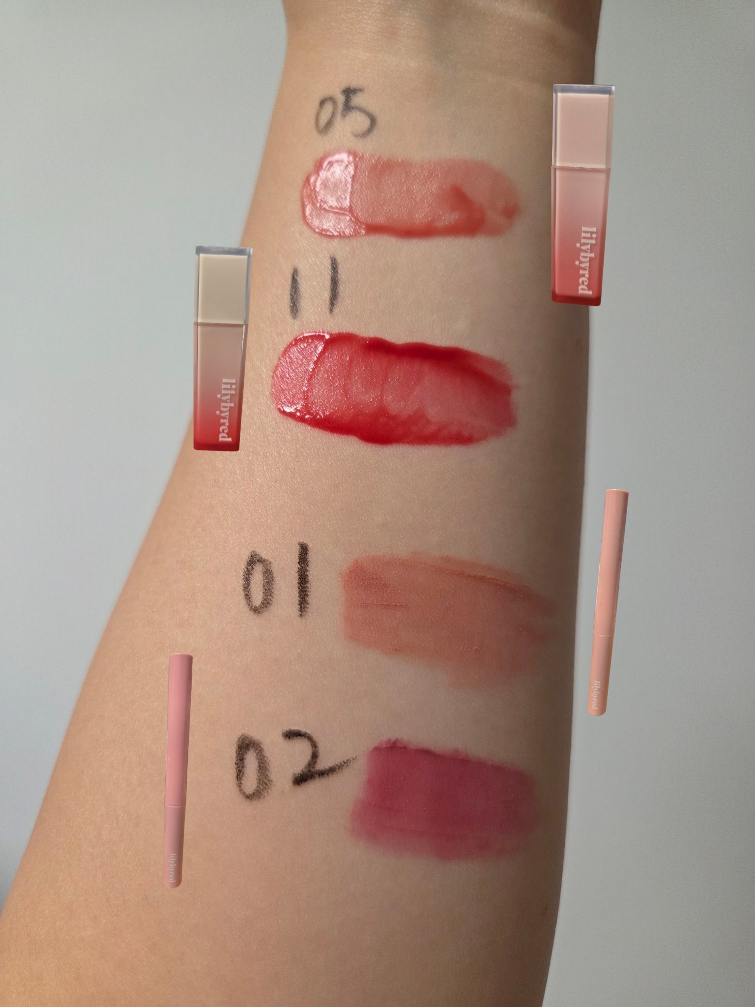 スウィート ライアー ミルキー ティント 05 ハニーグレープフルーツクレープ(Honey Grapefruit Crepe)/lilybyred/口紅を使ったクチコミ（2枚目）