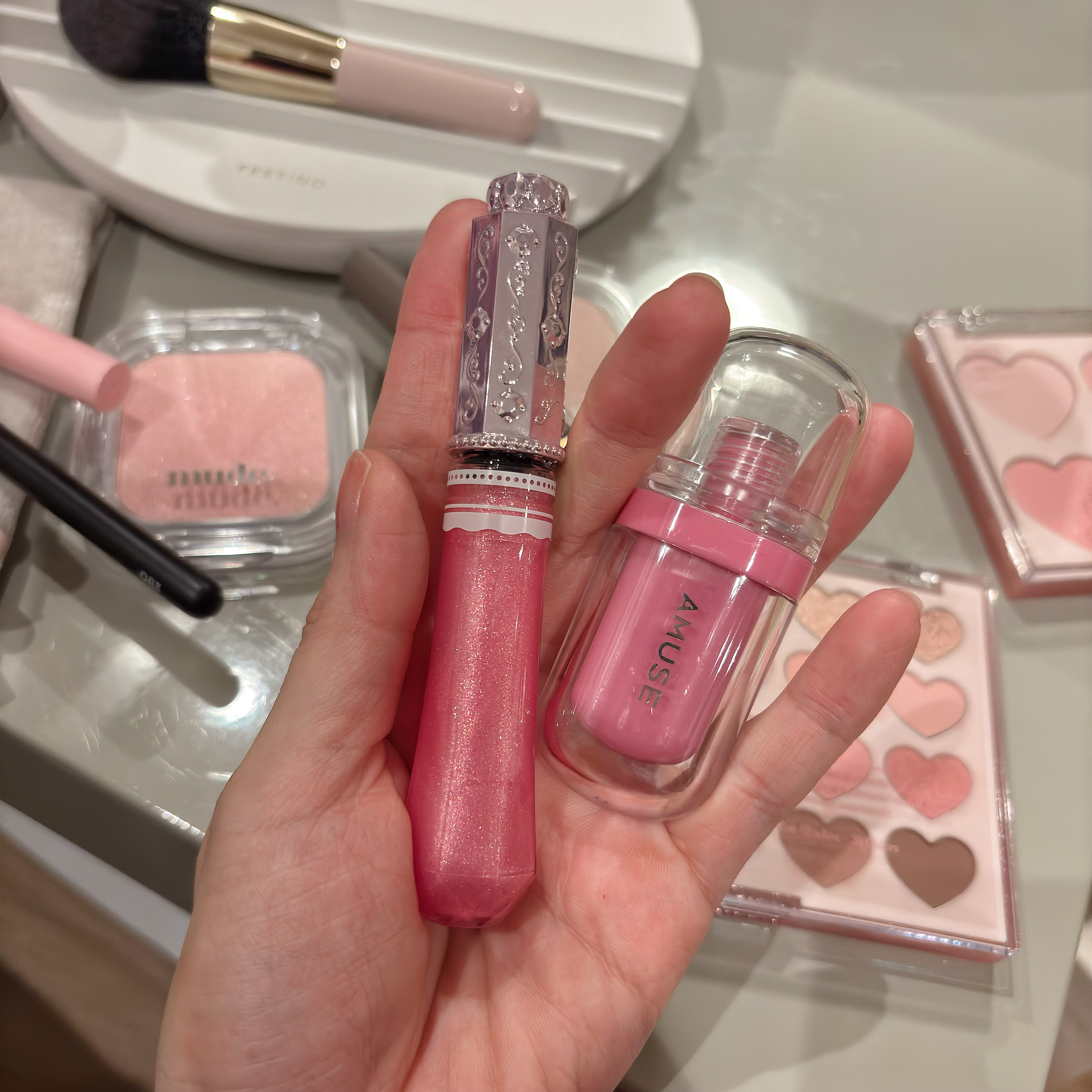 ジェルフィットティント/AMUSE/リップティントを使ったクチコミ（1枚目）