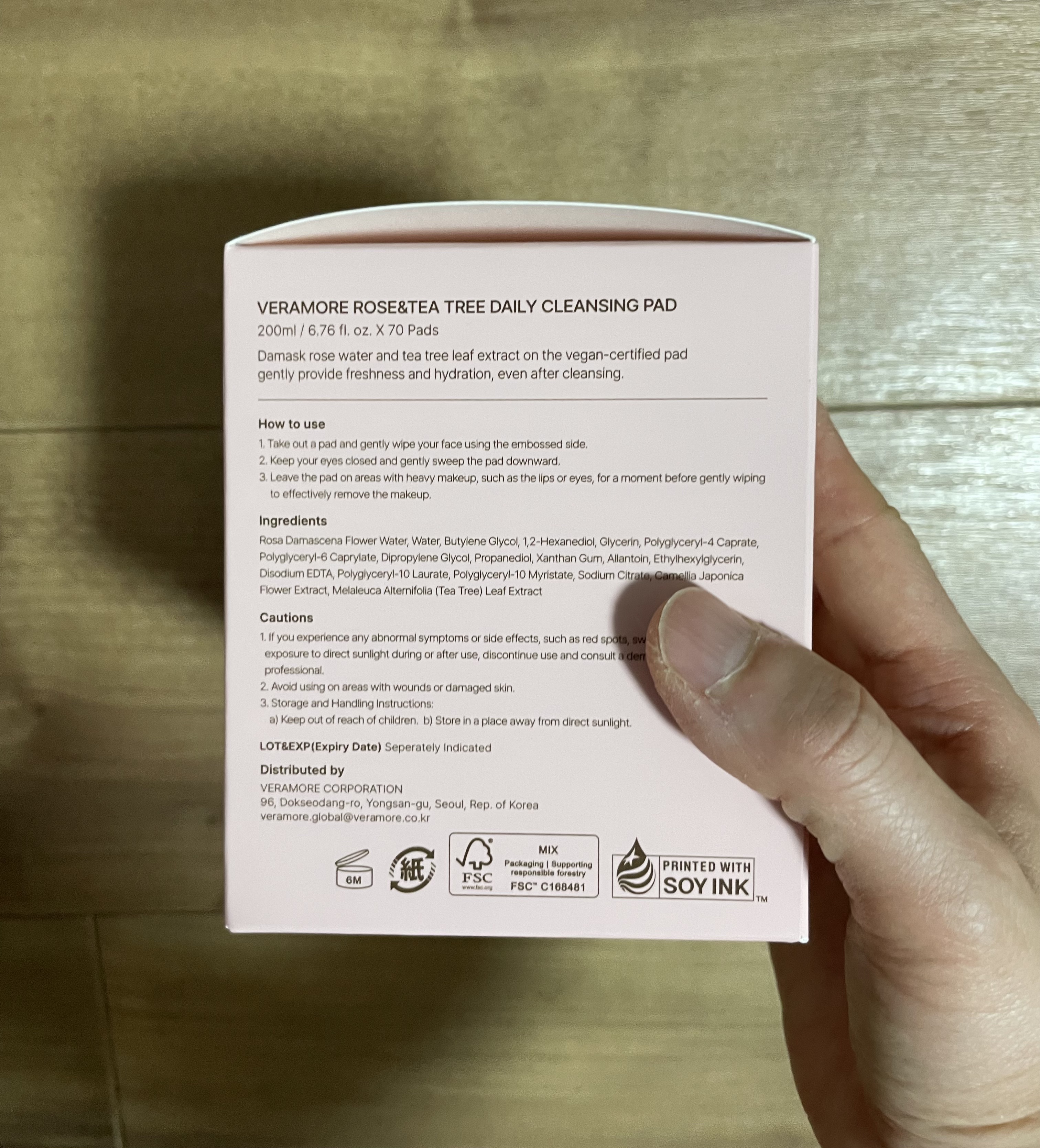 ローズ＆ティーツリークレンジングパッド/VERAMORE/クレンジングシートを使ったクチコミ（2枚目）